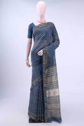 Royal Blue Maheshwari Silk Cotton Saree