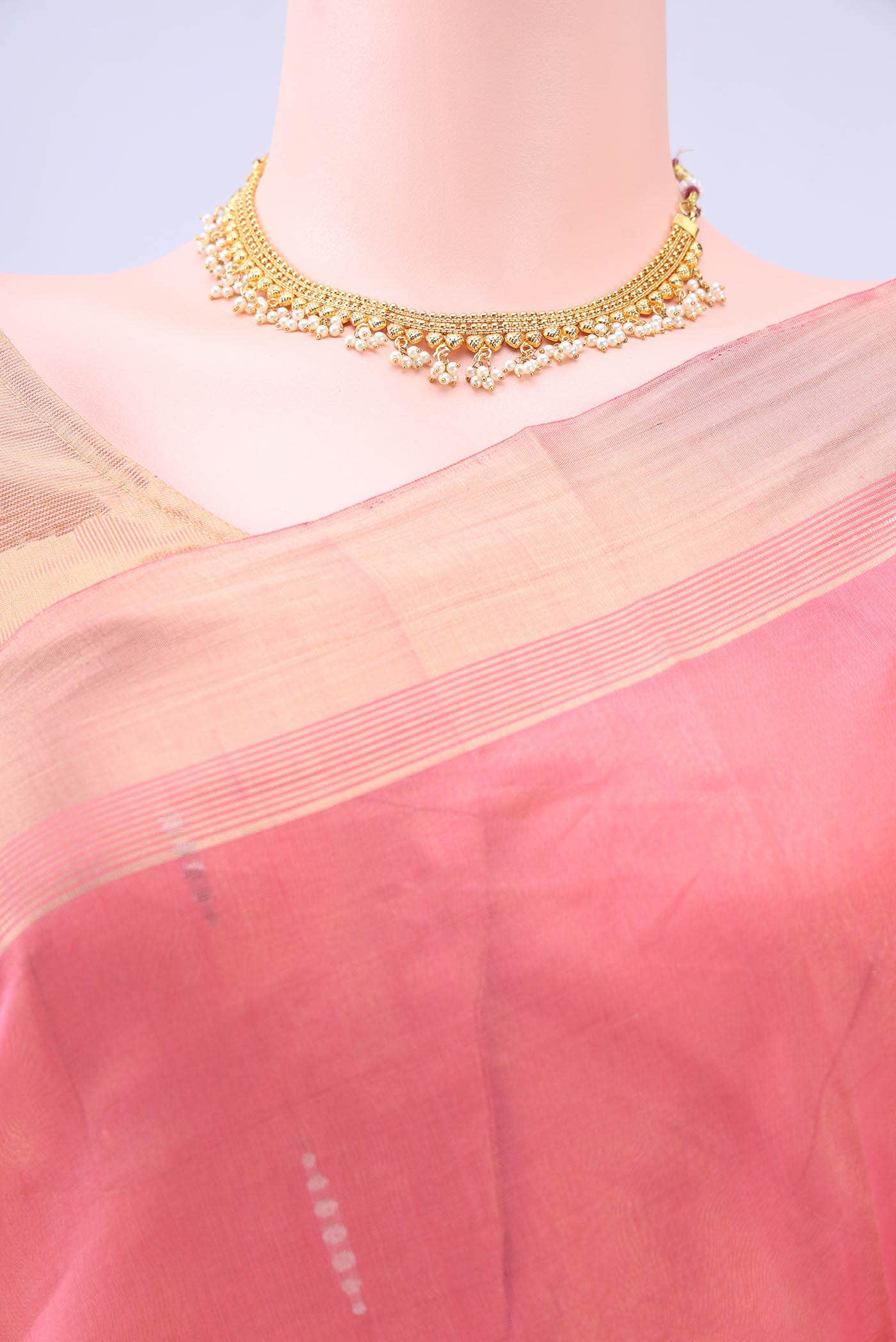 Peach Coimbatore Silk Cotton Saree