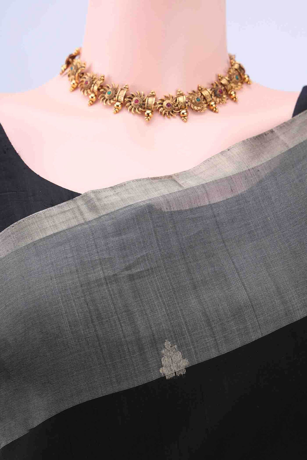 Black Coimbatore Silk Cotton Saree
