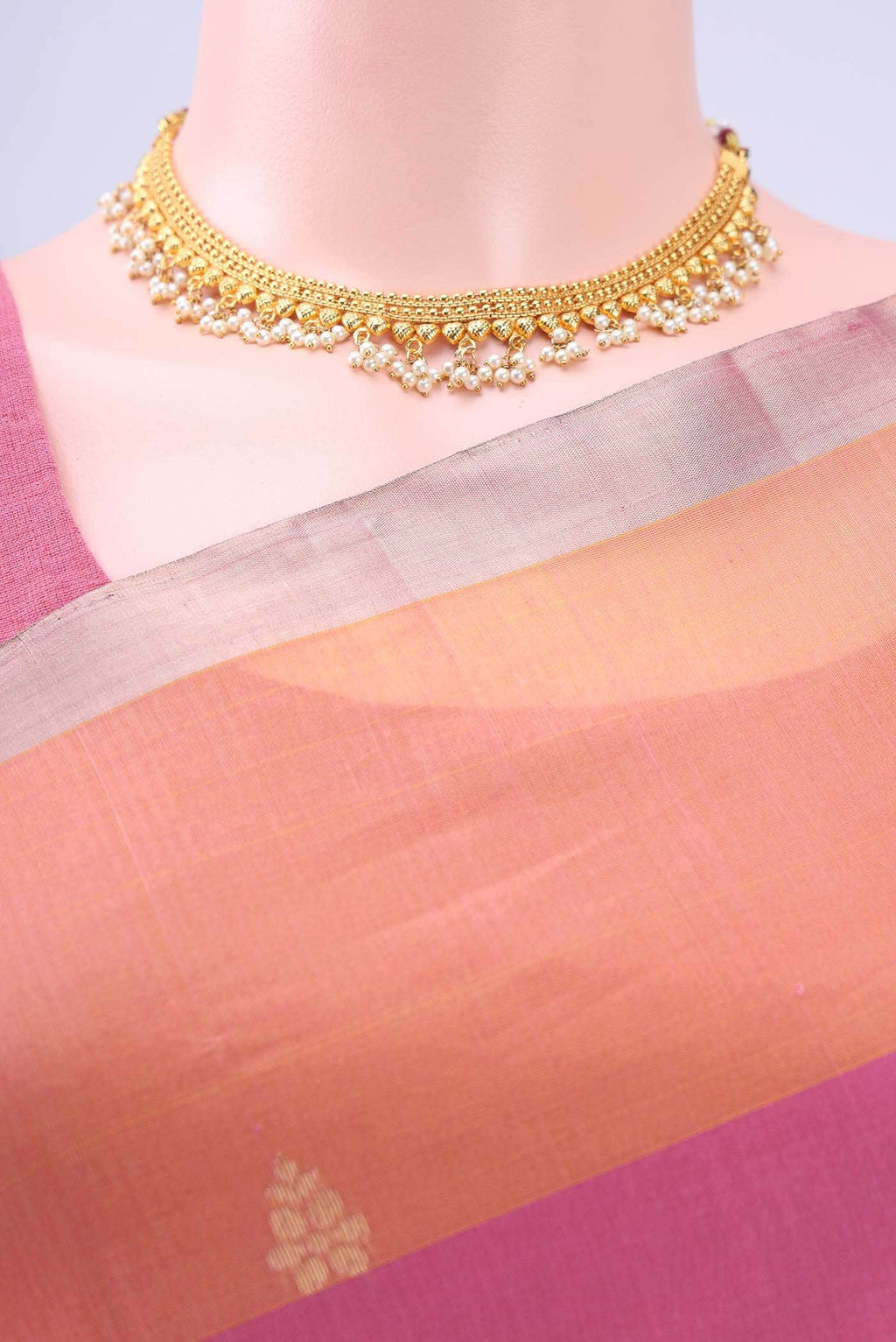 Pink Coimbatore Silk Cotton Saree