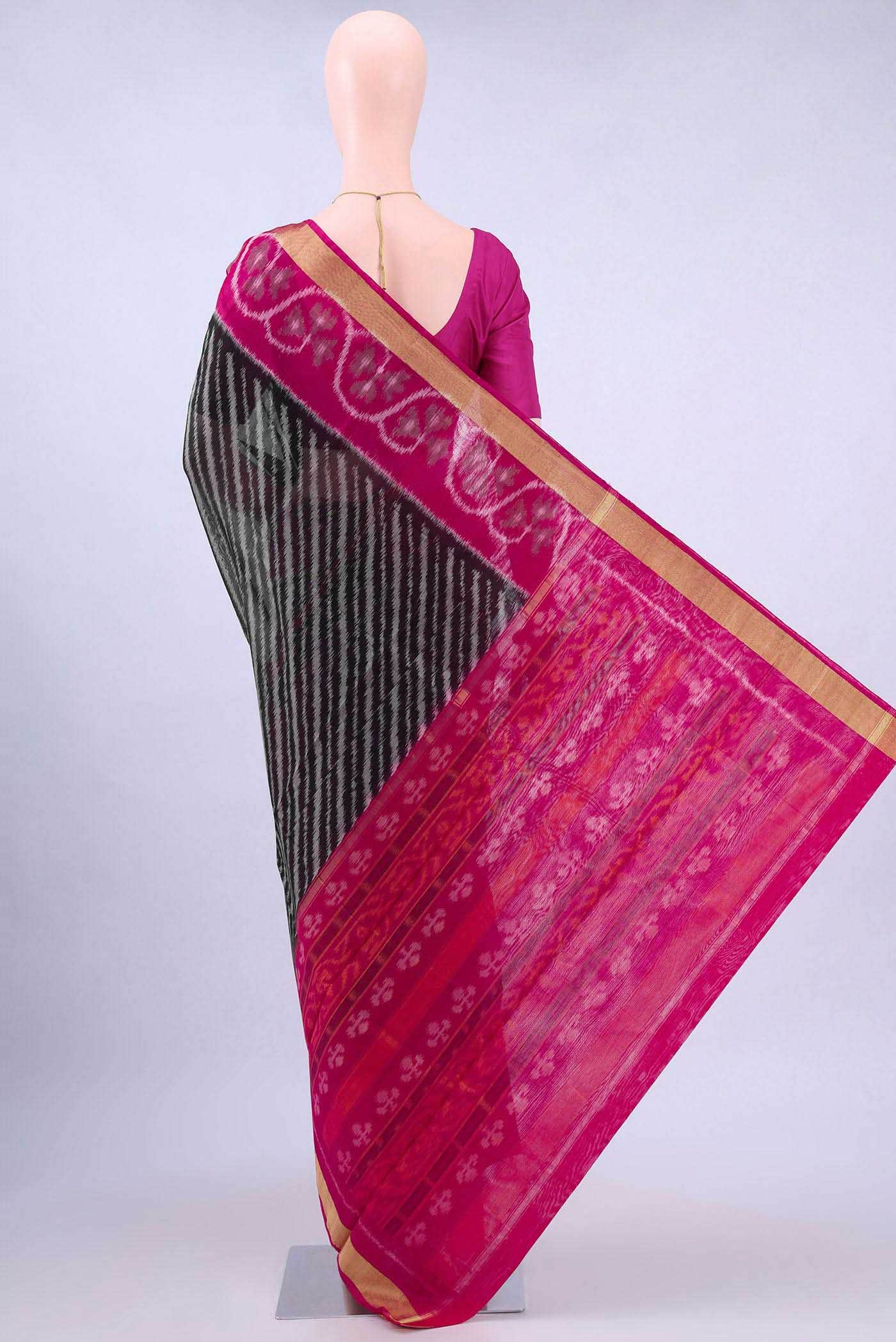 Black Kora Cotton Saree