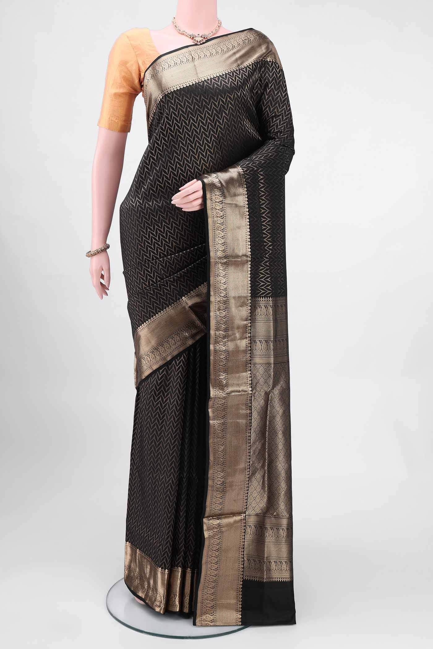 Black Soft Silk Saree