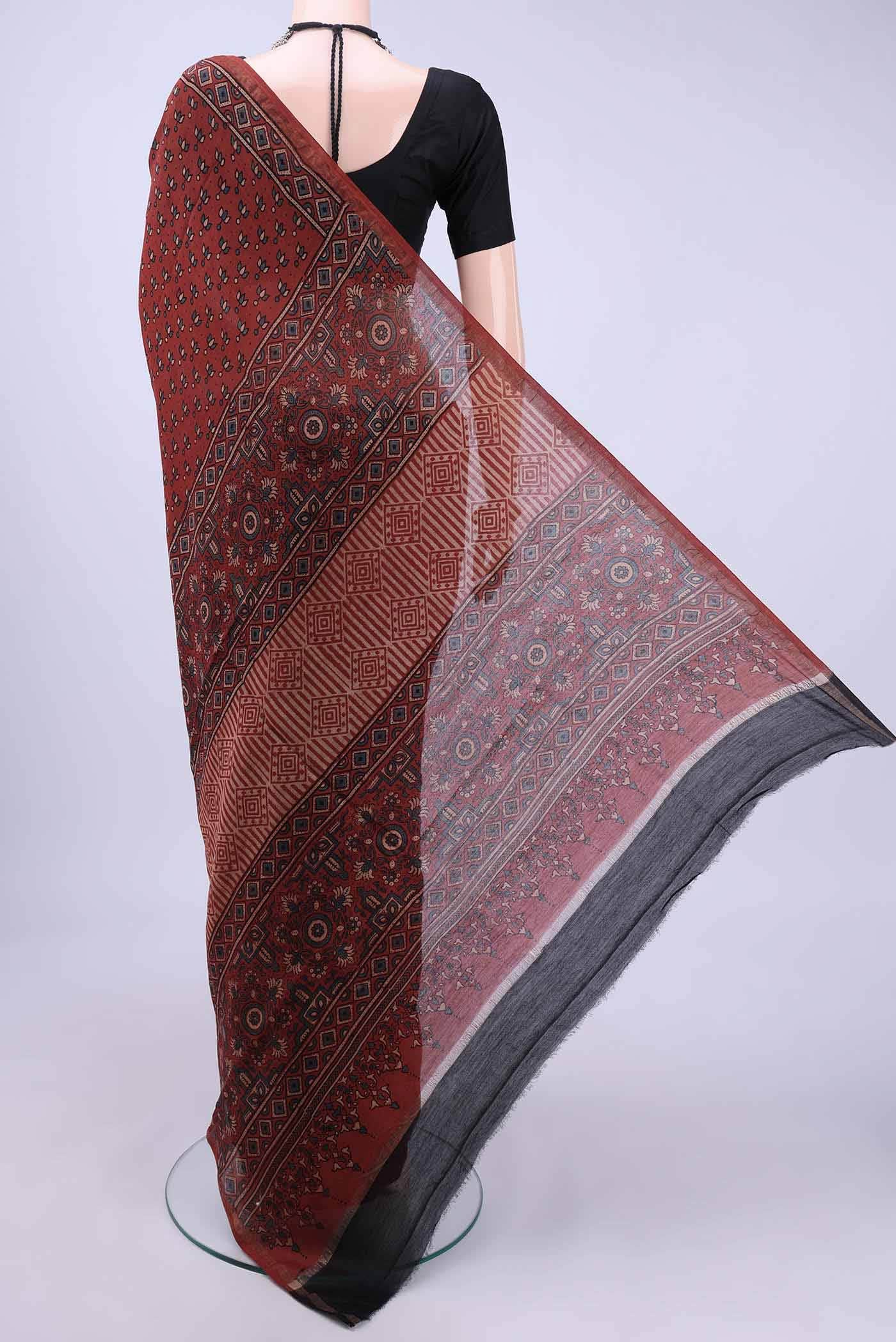Mustard Chanderi Silk Cotton Saree