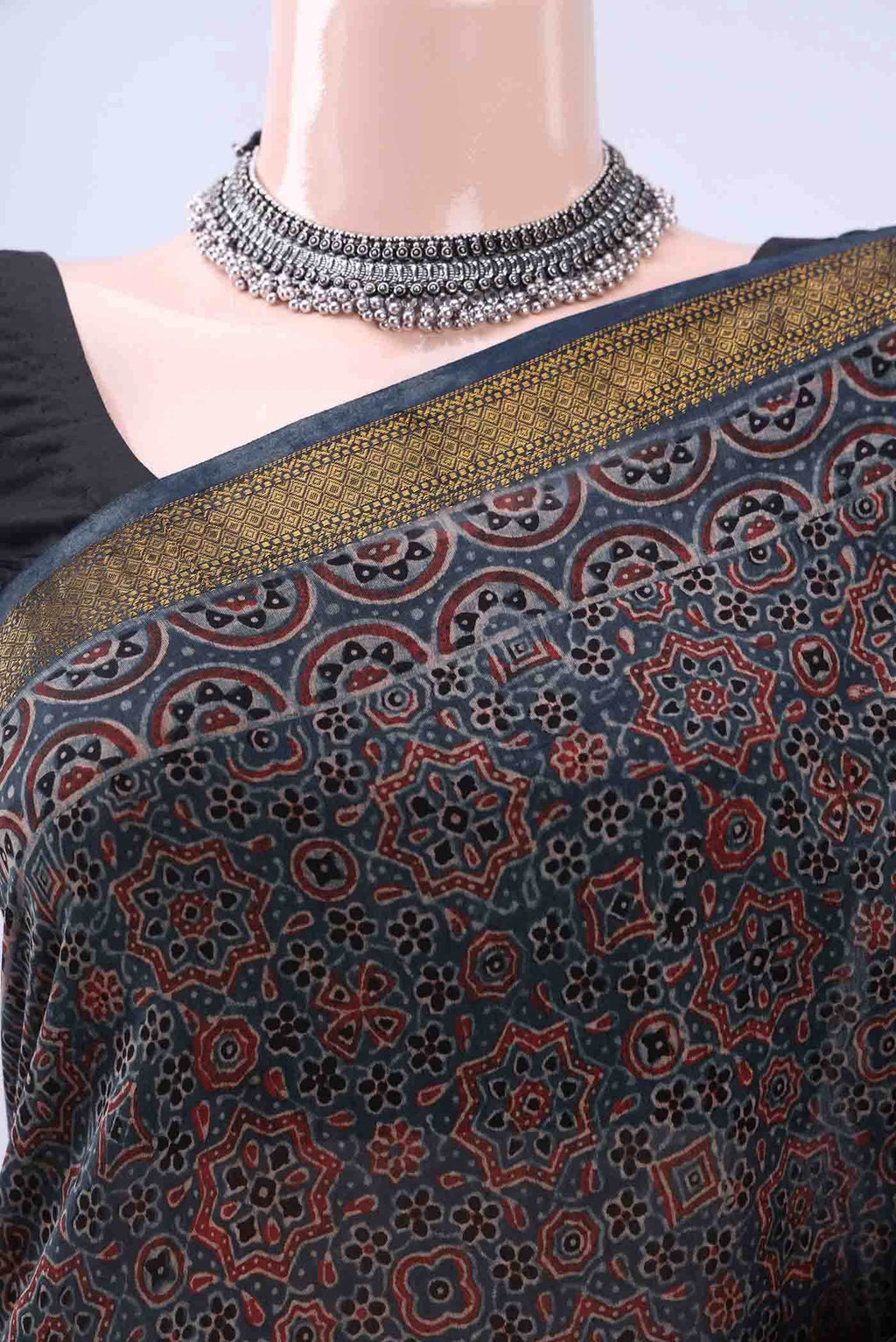 Coffee Brown Chanderi Silk Cotton Saree