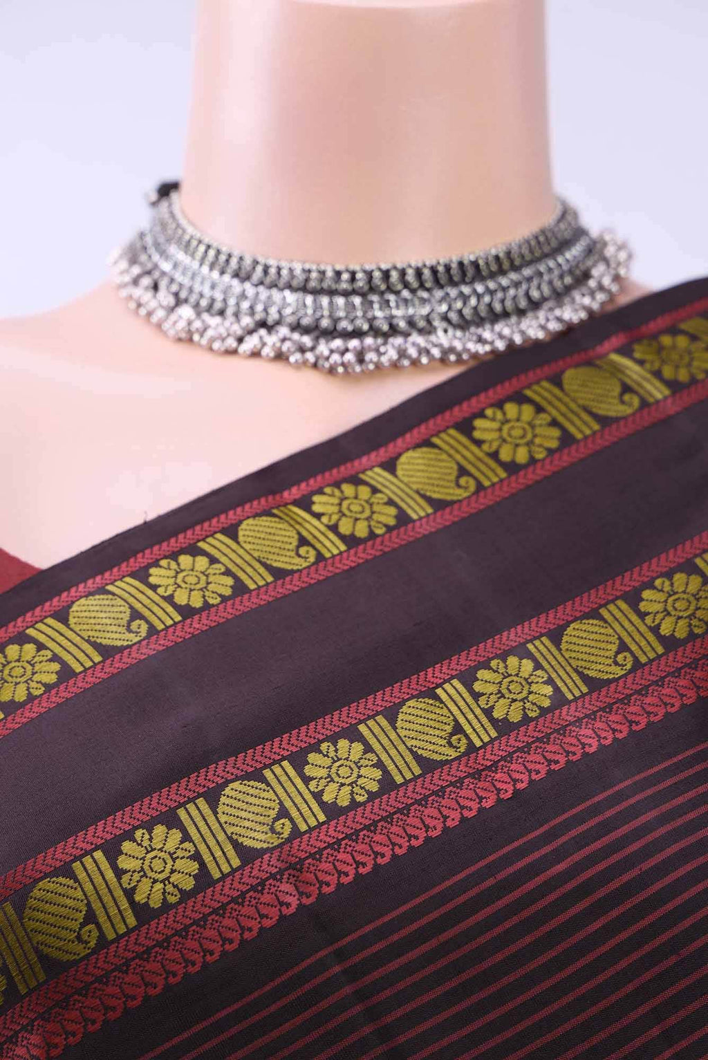 Black Kanchipuram Silk Saree