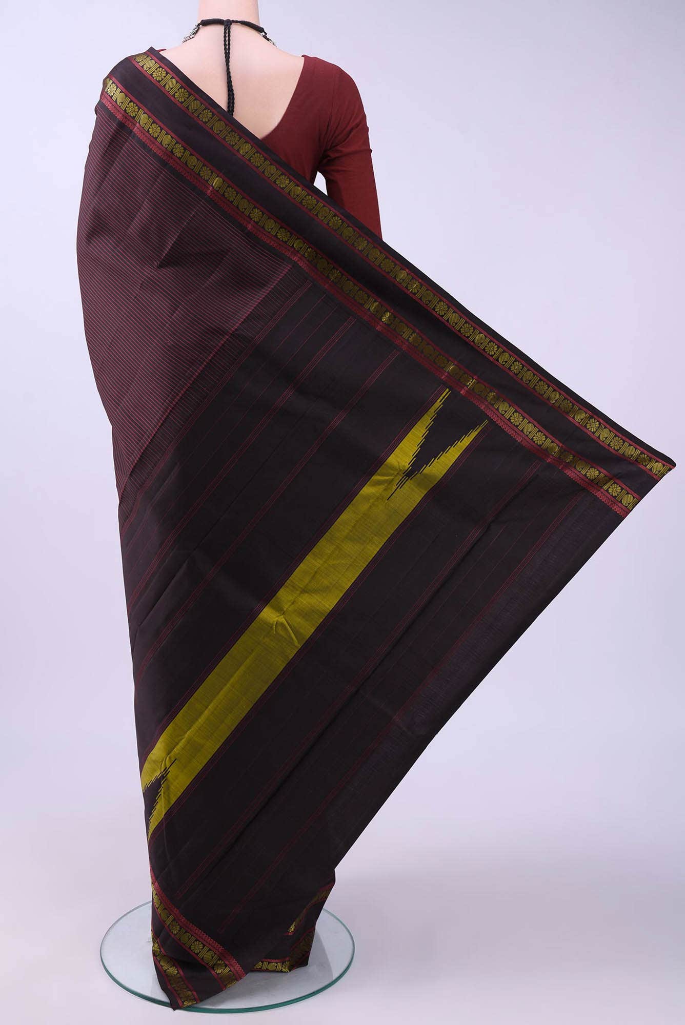 Black Kanchipuram Silk Saree