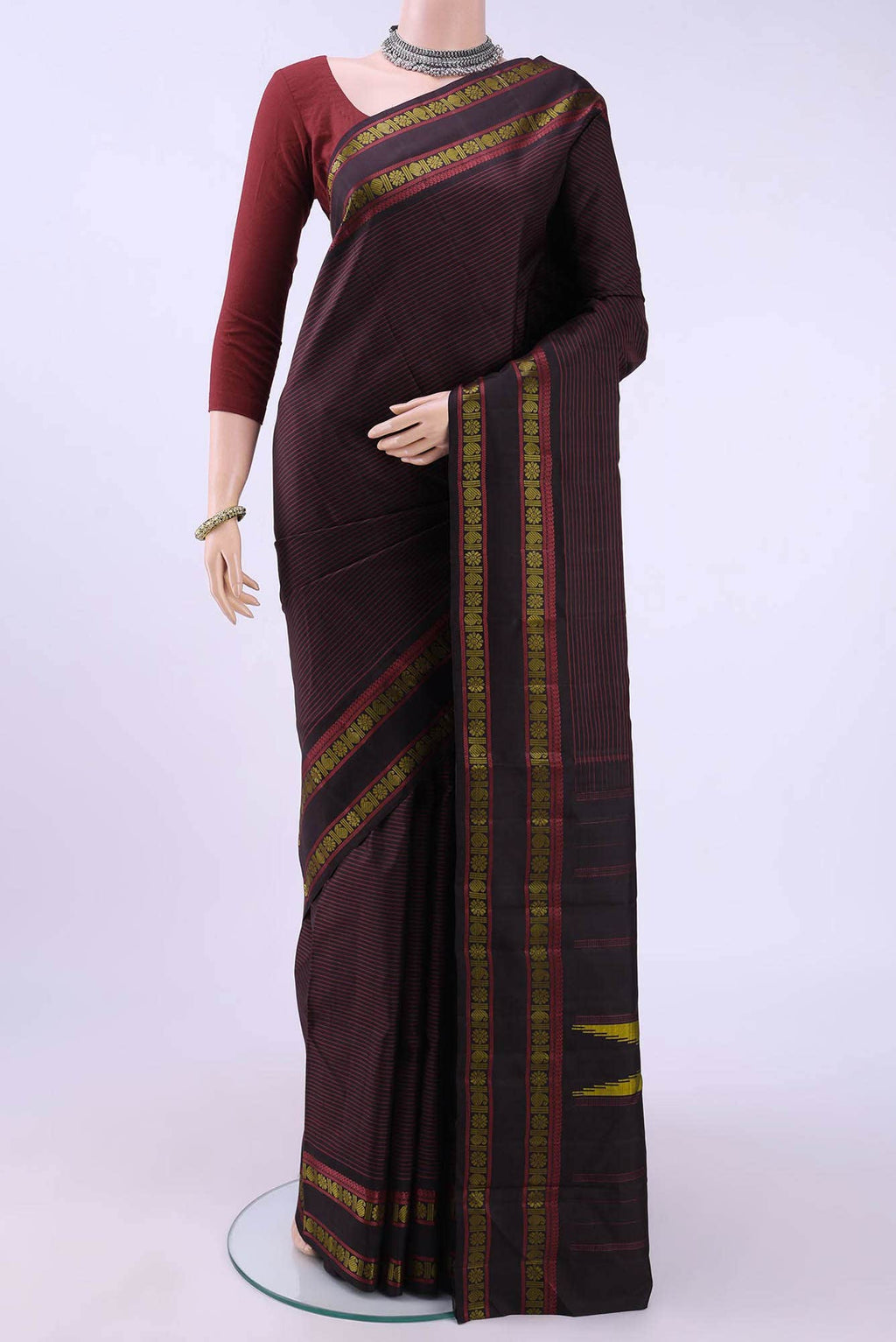 Black Kanchipuram Silk Saree