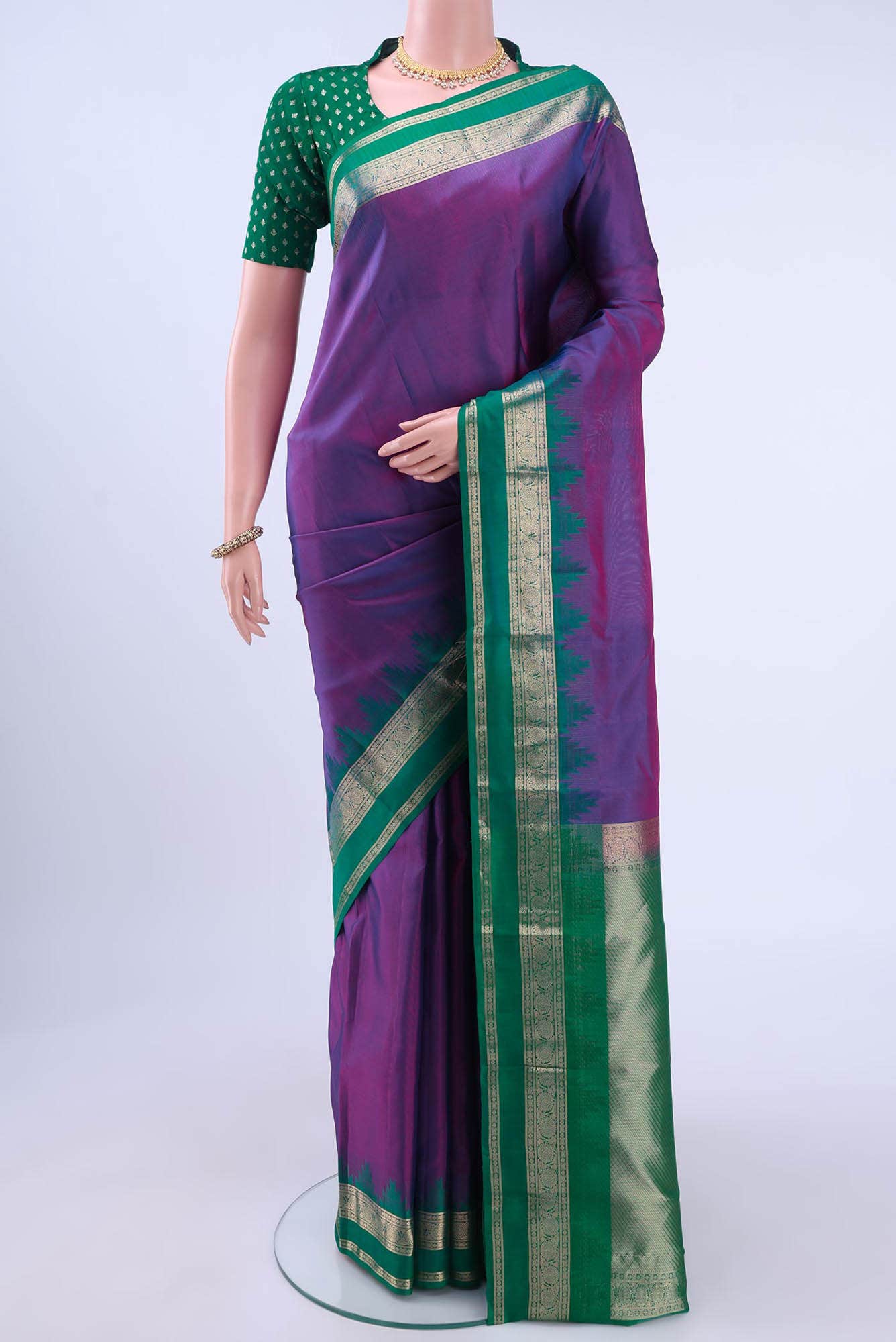 Magenta Nangavalli Silk [ Salem ] Saree