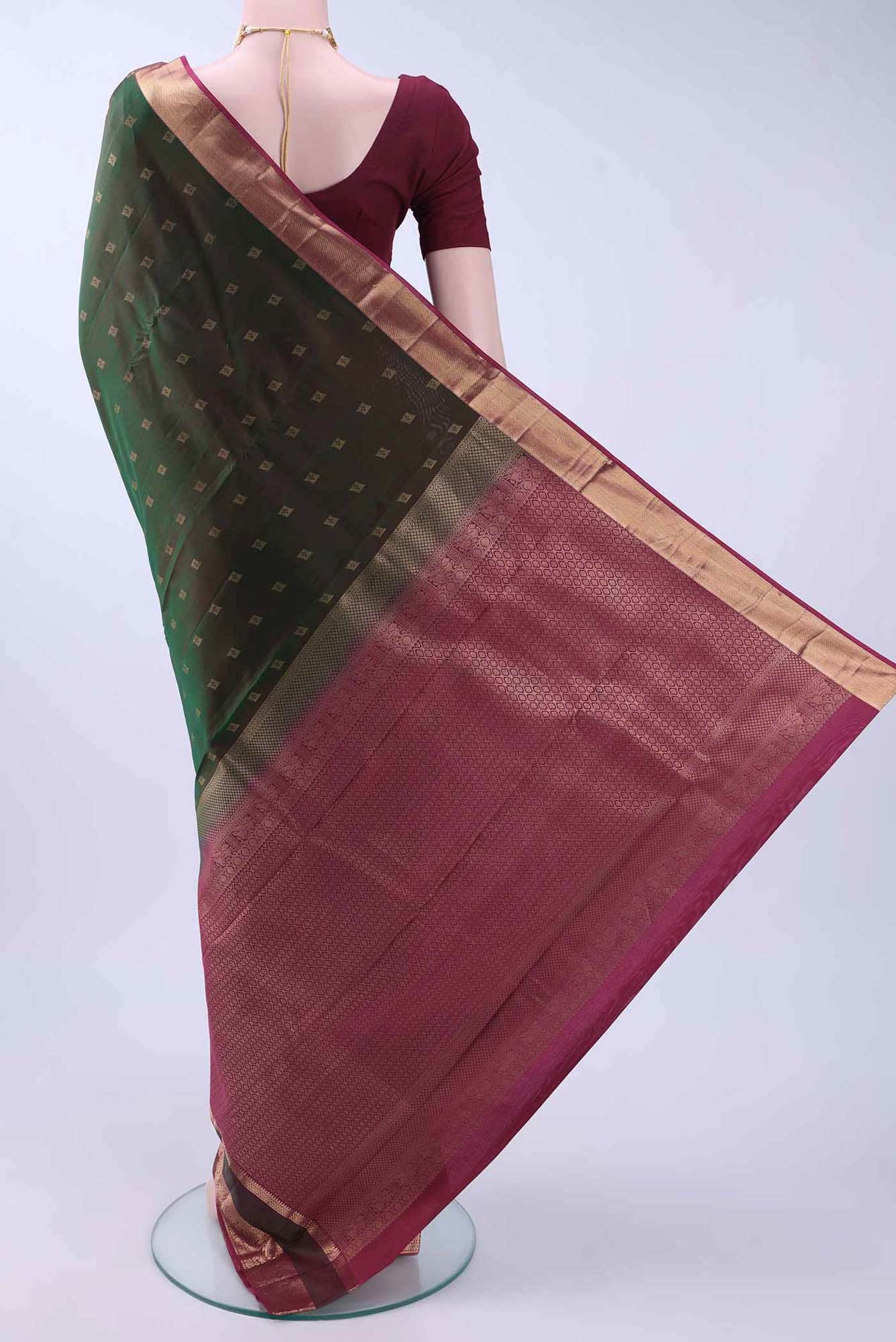 NO Dual Tone Nangavalli Silk [ Salem ] Saree