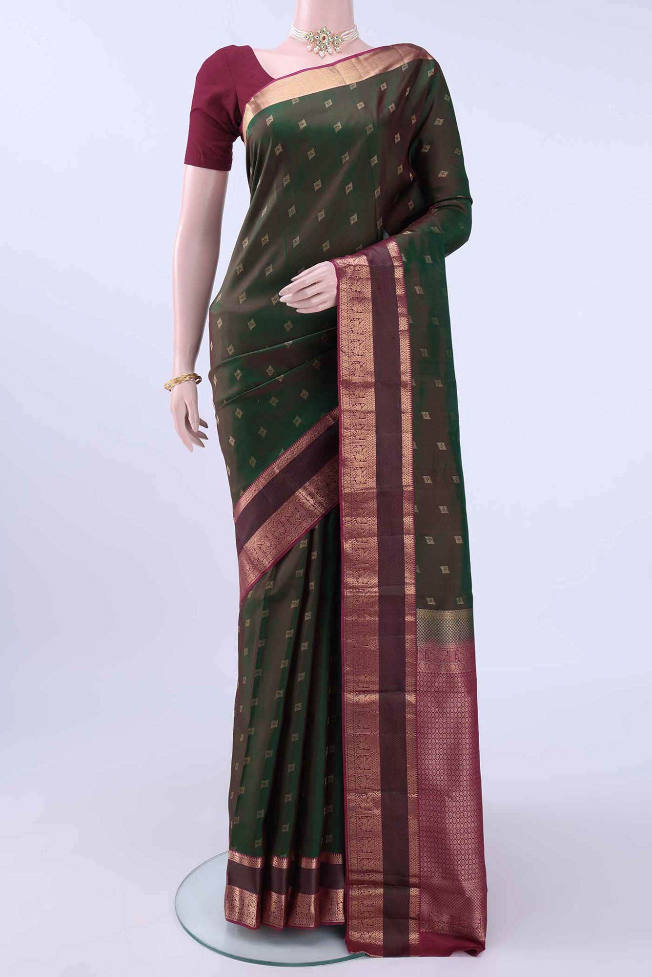 NO Dual Tone Nangavalli Silk [ Salem ] Saree
