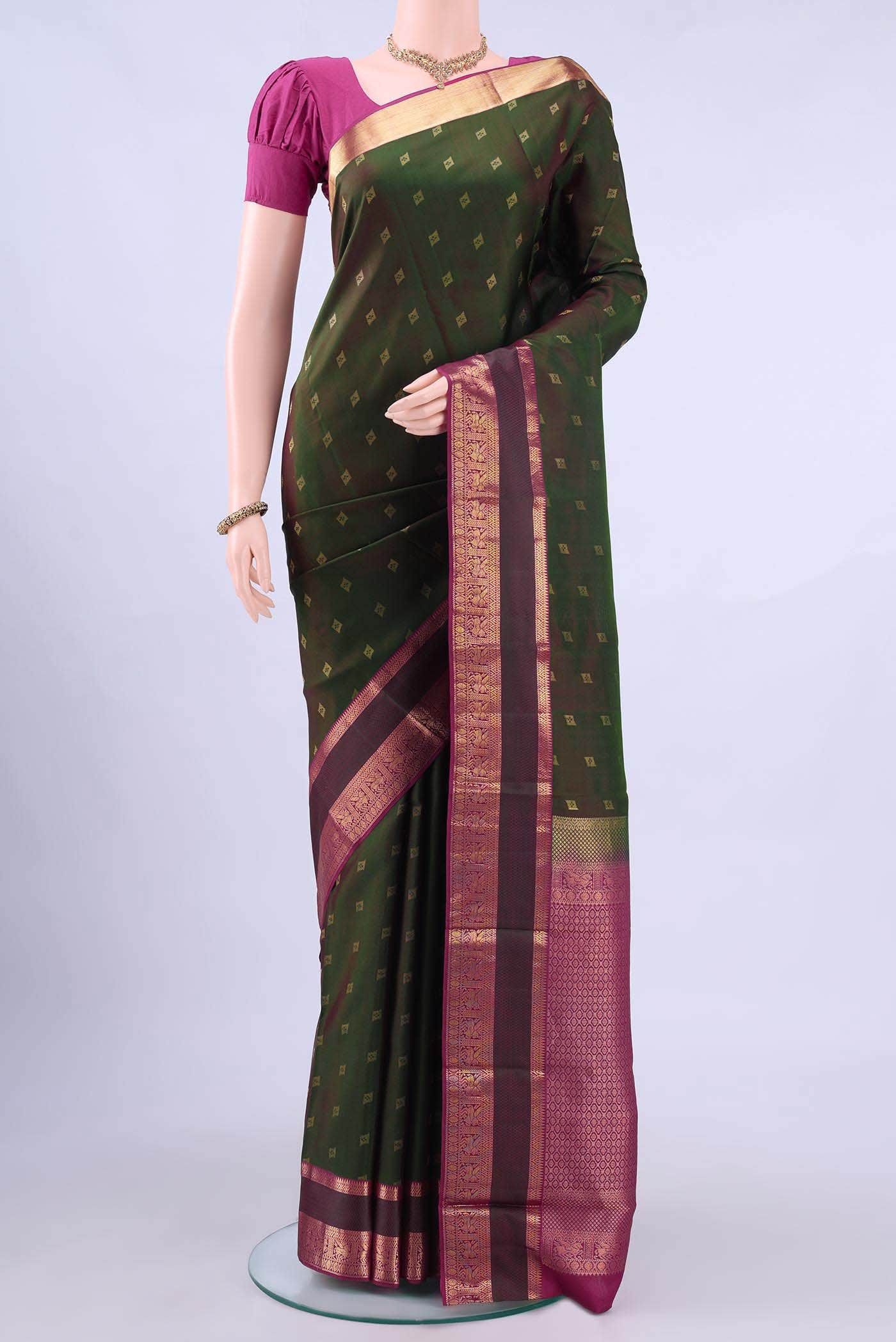 NO Dual Tone Nangavalli Silk [ Salem ] Saree