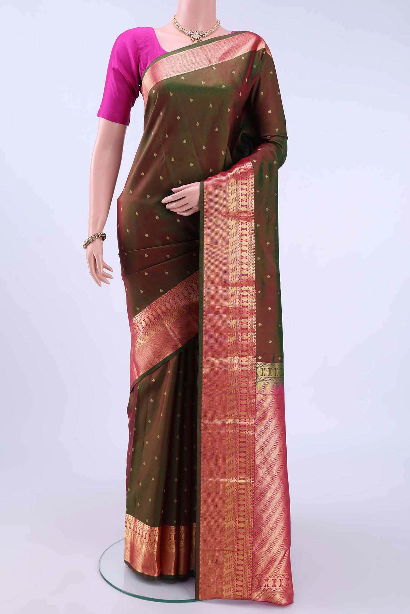 no Dual Tone Nangavalli Silk [ Salem ] Saree