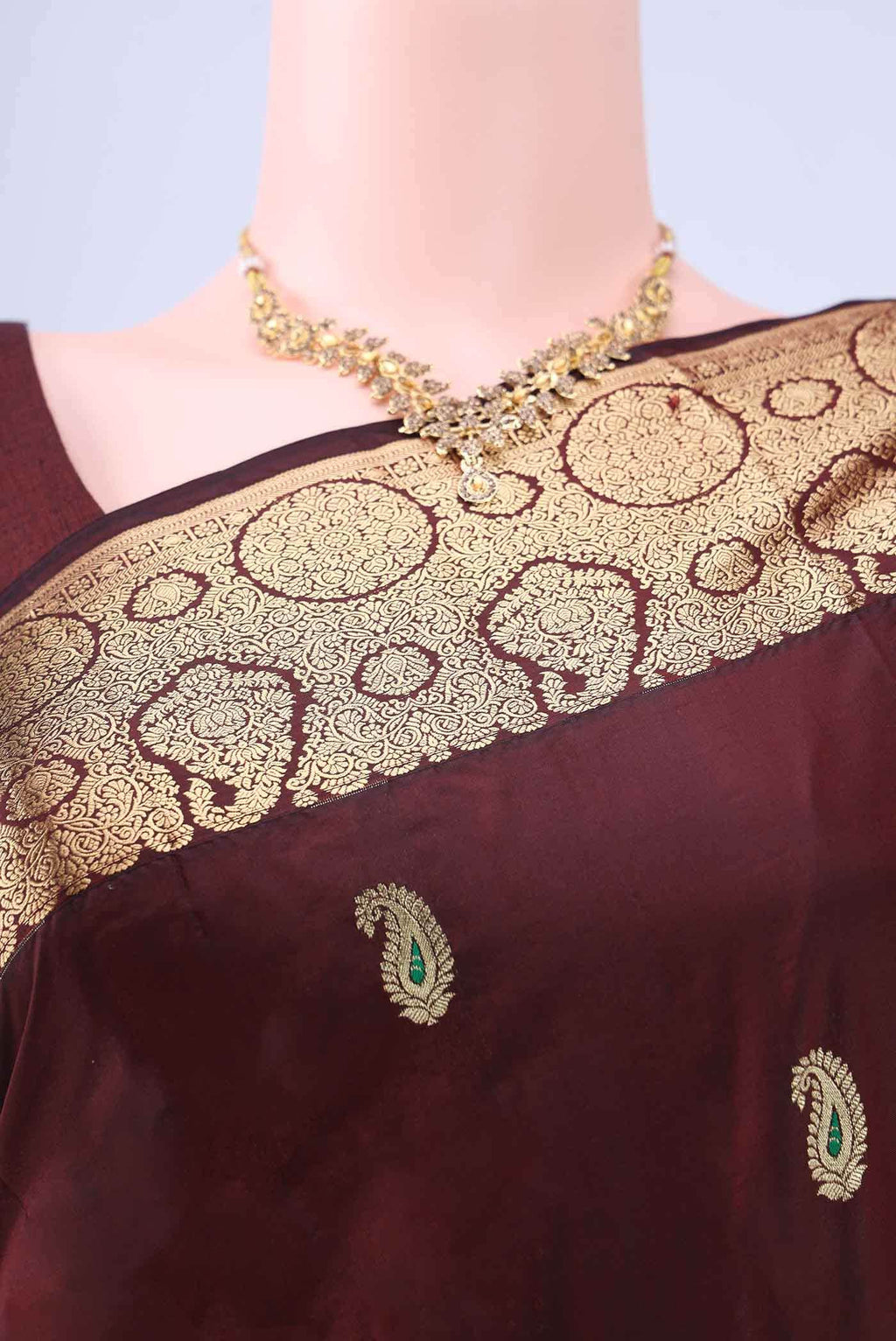 Maroon Bangalore Silk - kadyal Saree