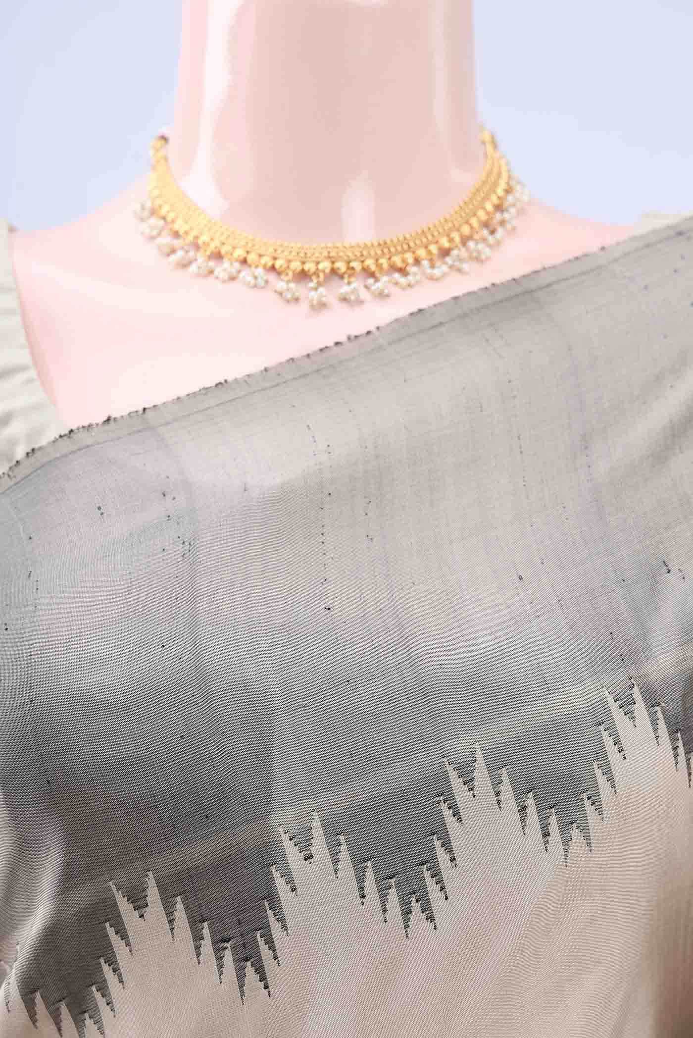Beige Gadwal Silk Saree