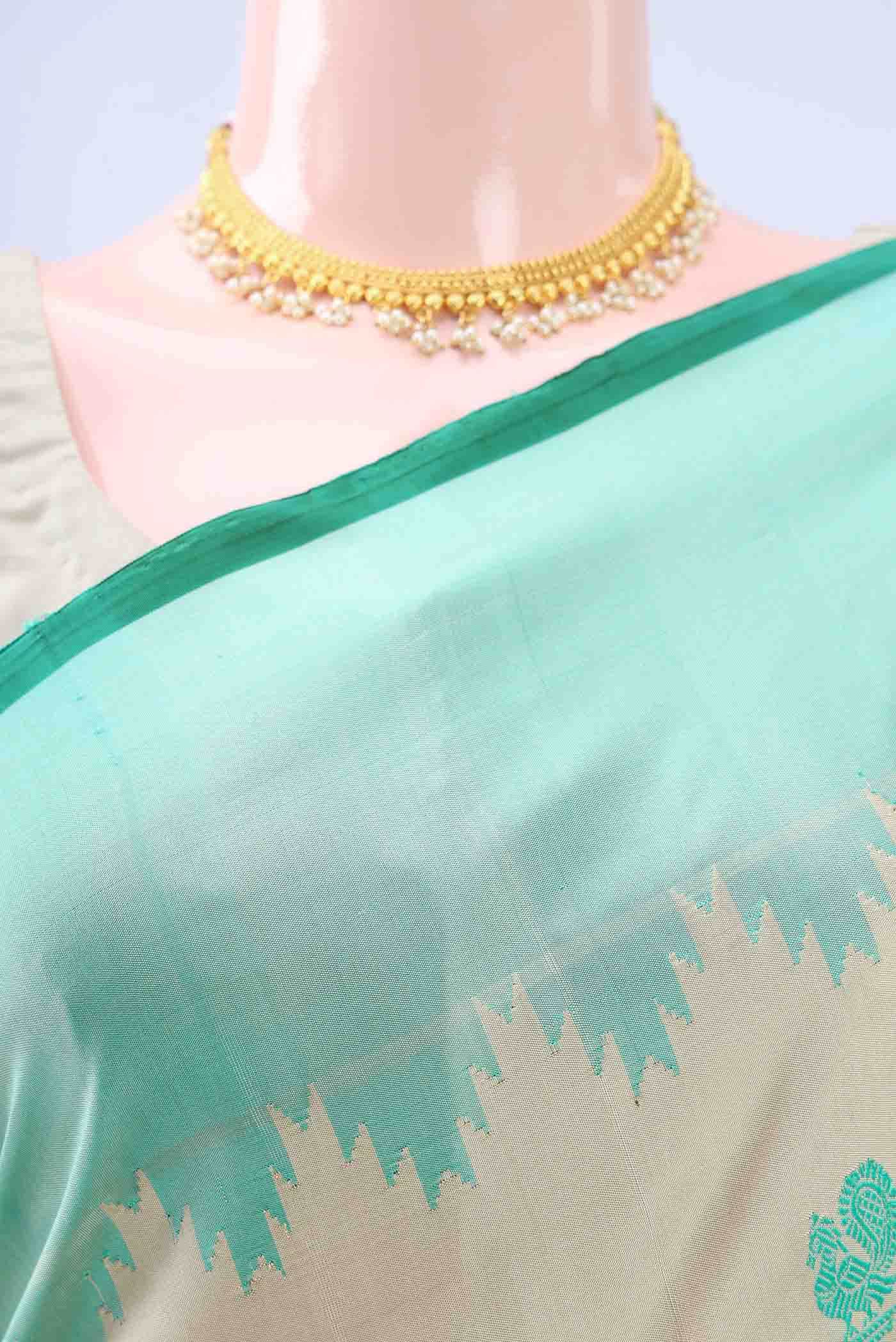 Beige Gadwal Silk Saree