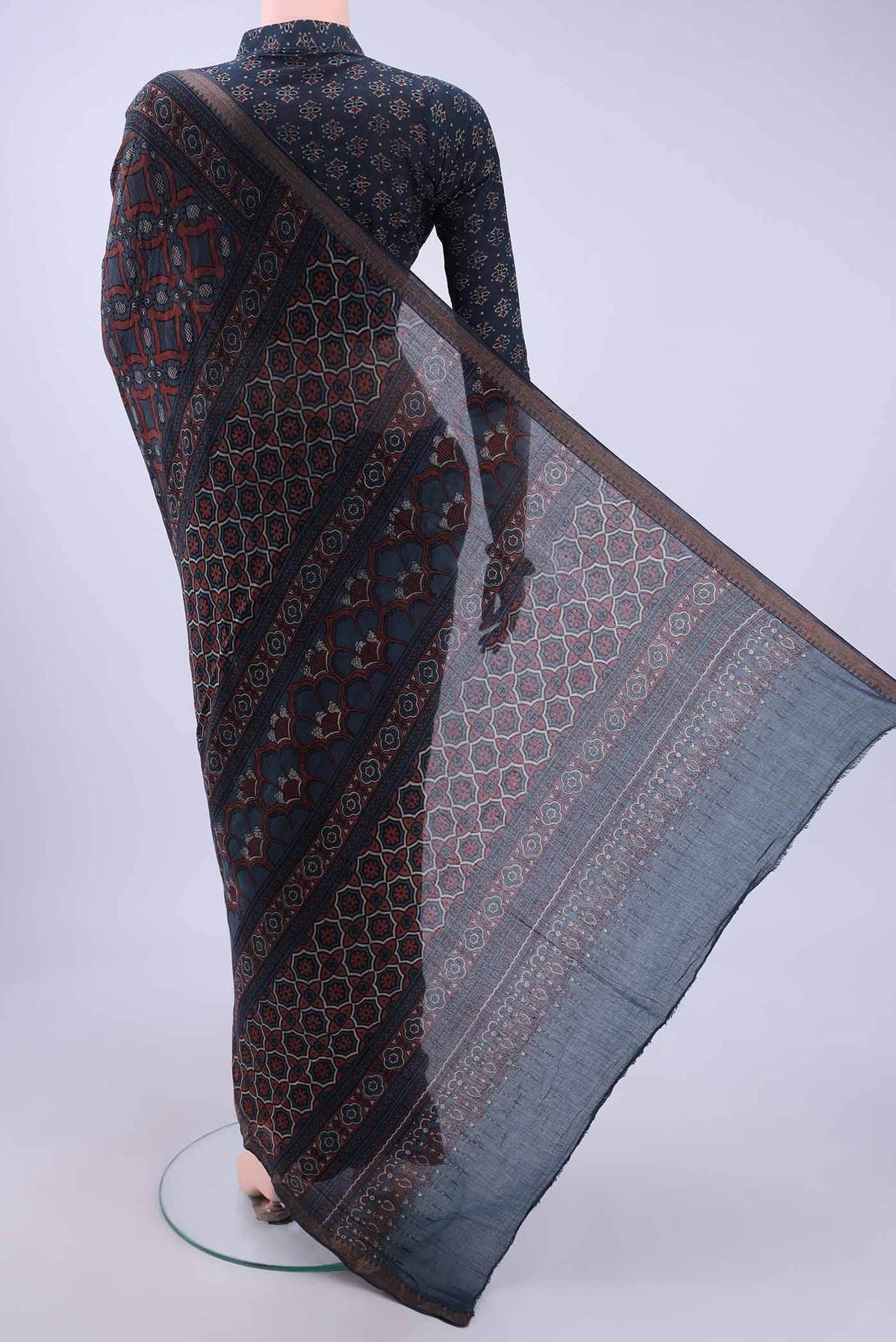 Indigo Cotton Saree