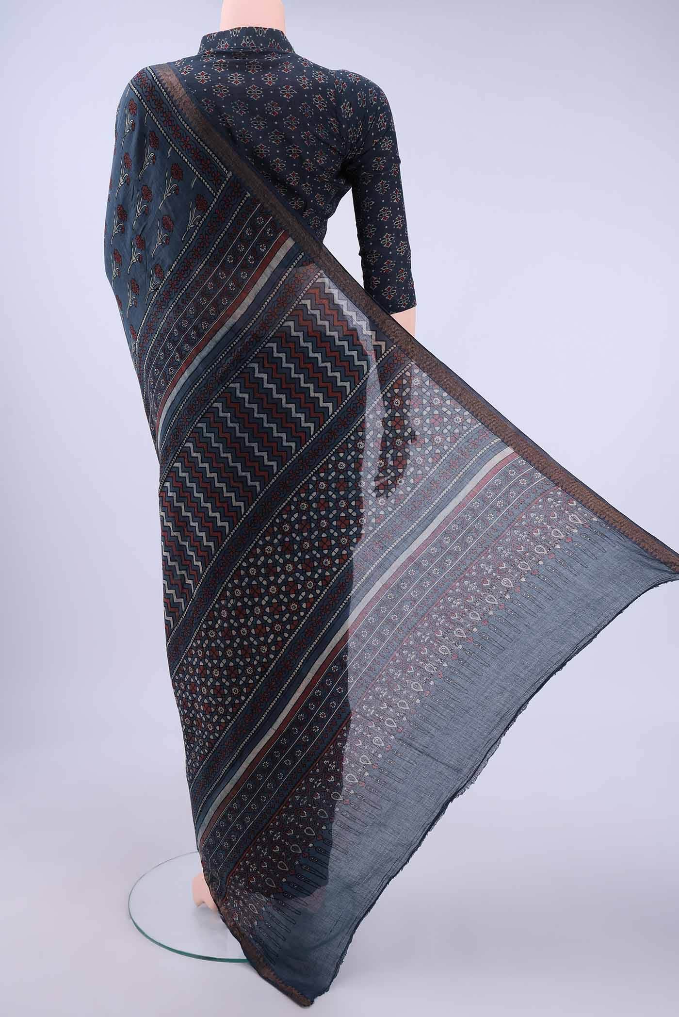 Indigo Cotton Saree