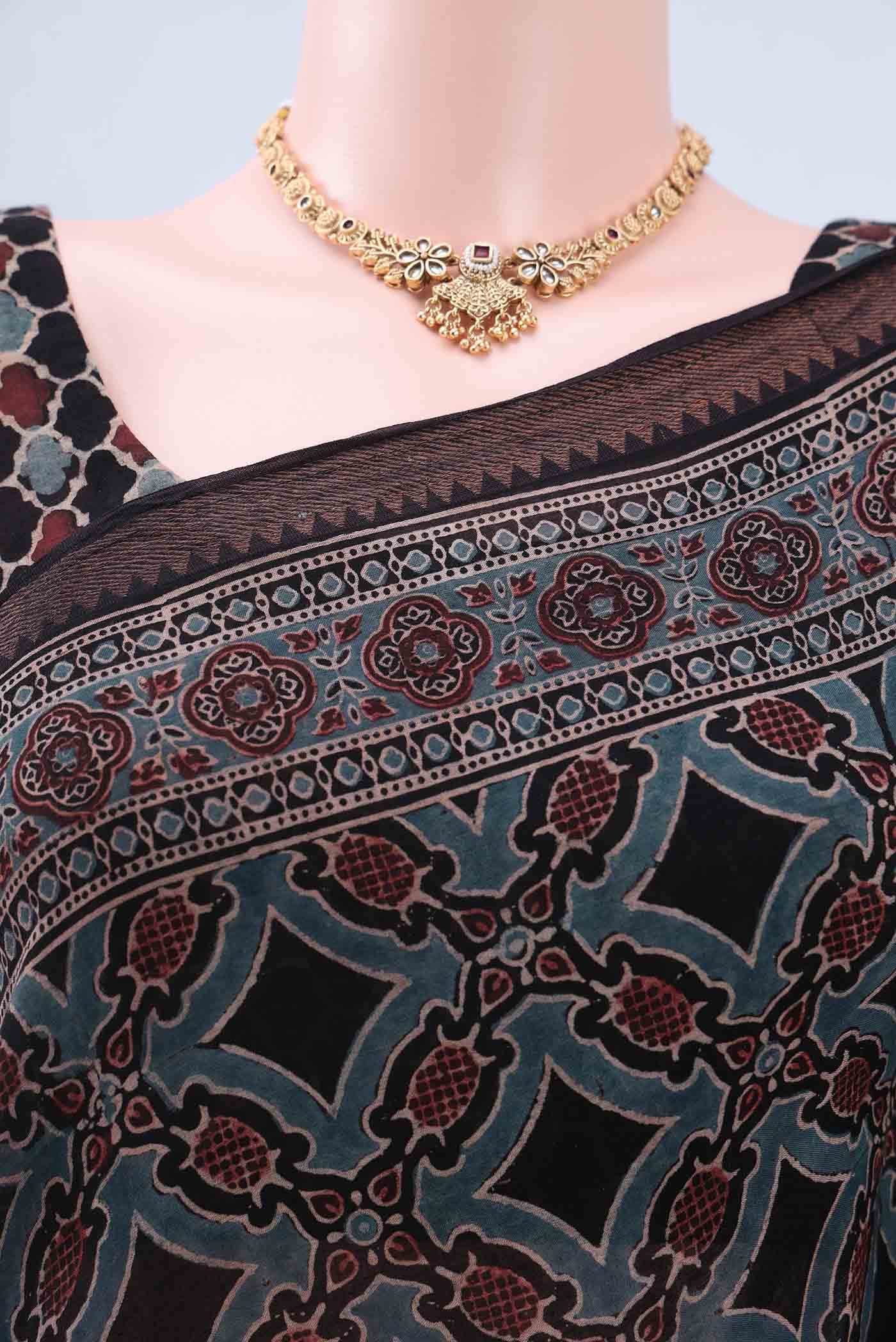 Black Cotton Saree