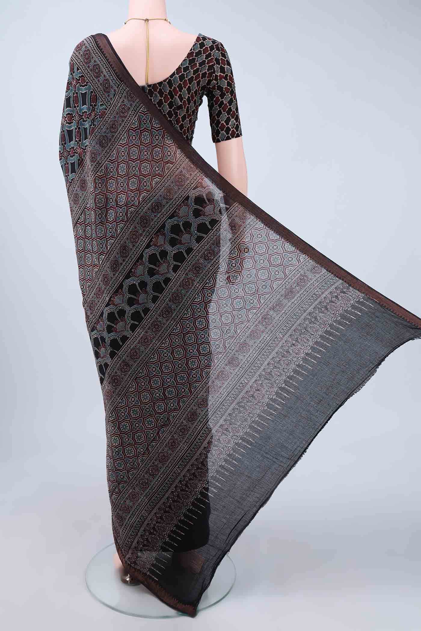 Black Cotton Saree