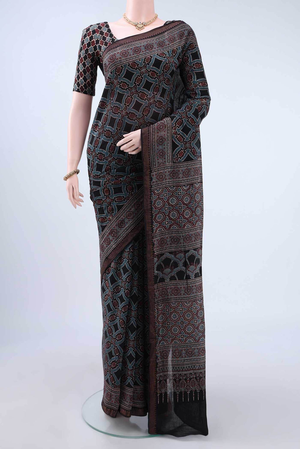 Black Cotton Saree
