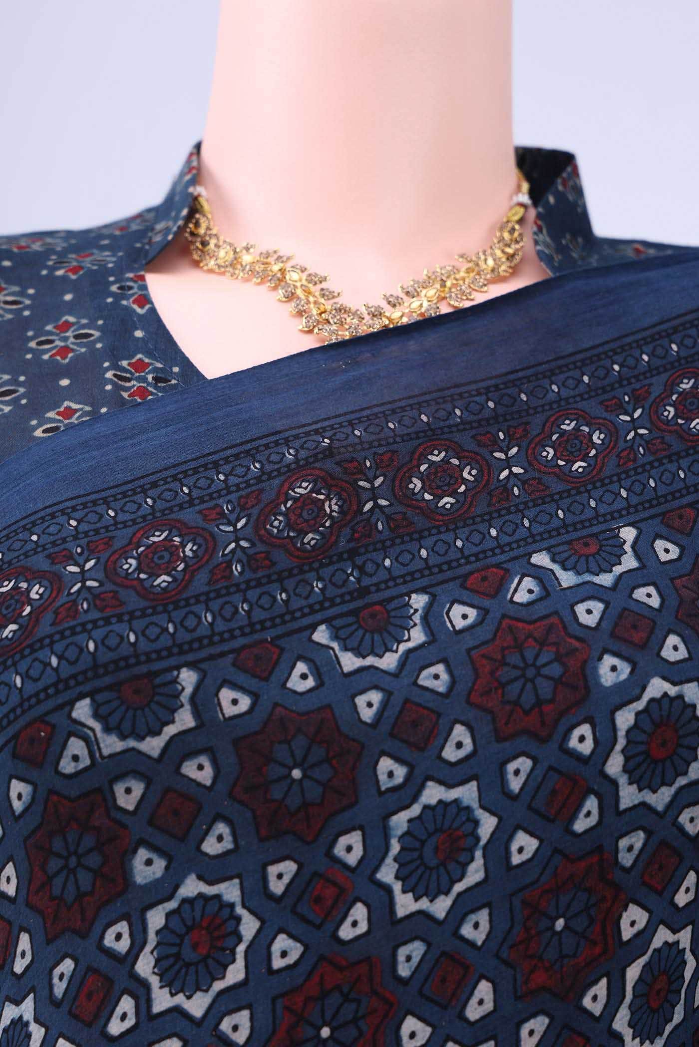 Indigo Cotton Saree