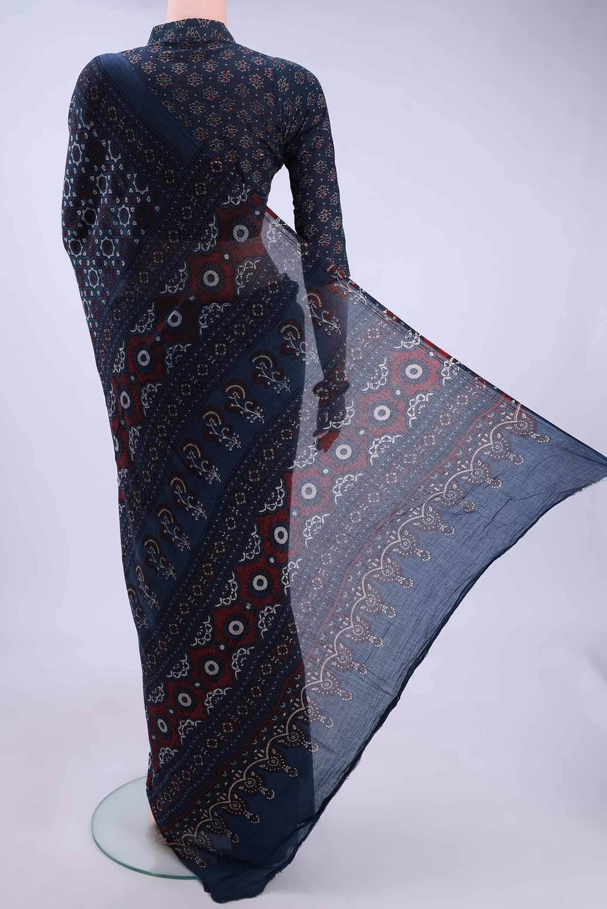 Indigo Cotton Saree