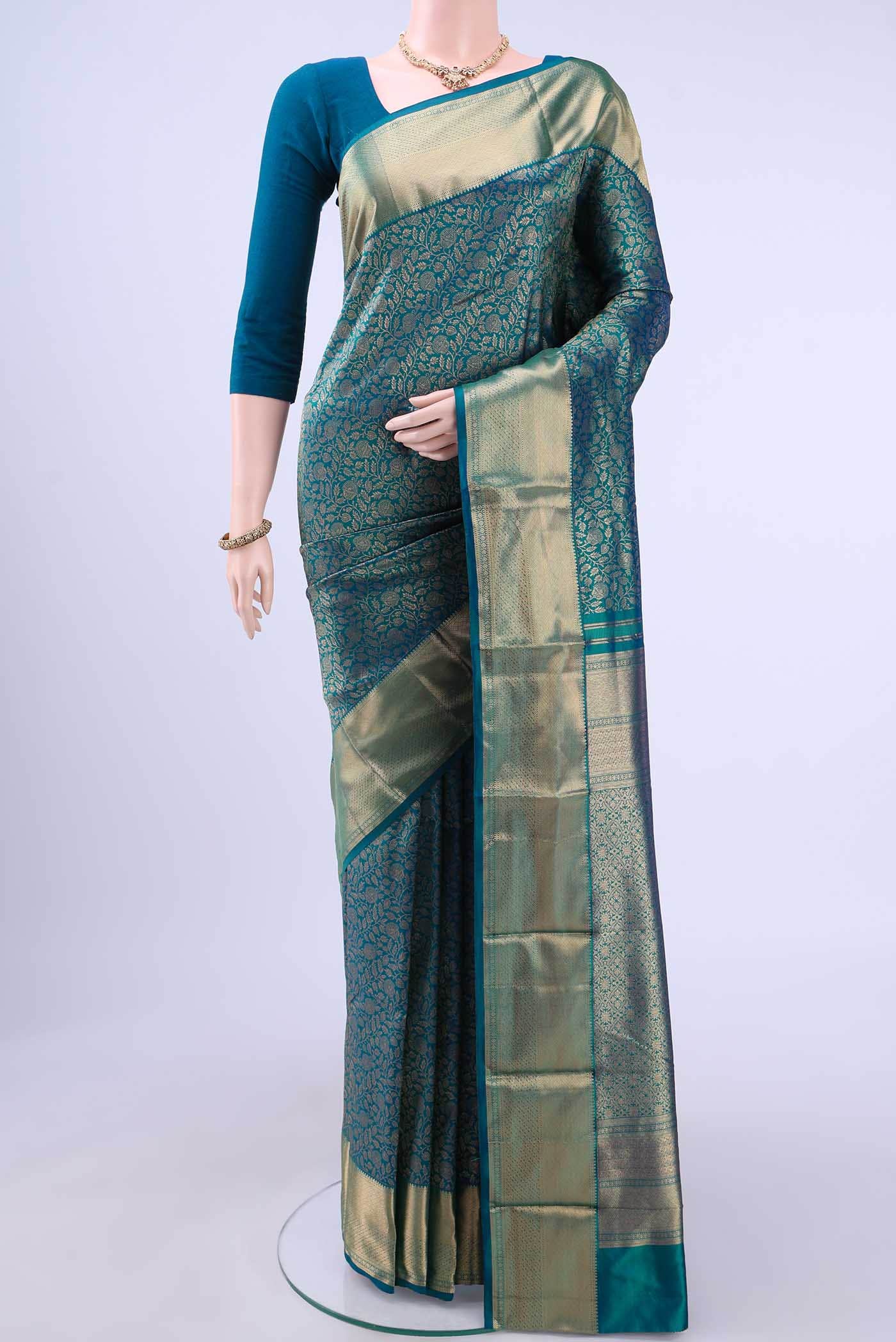 Blue Kanchipuram Silk Saree