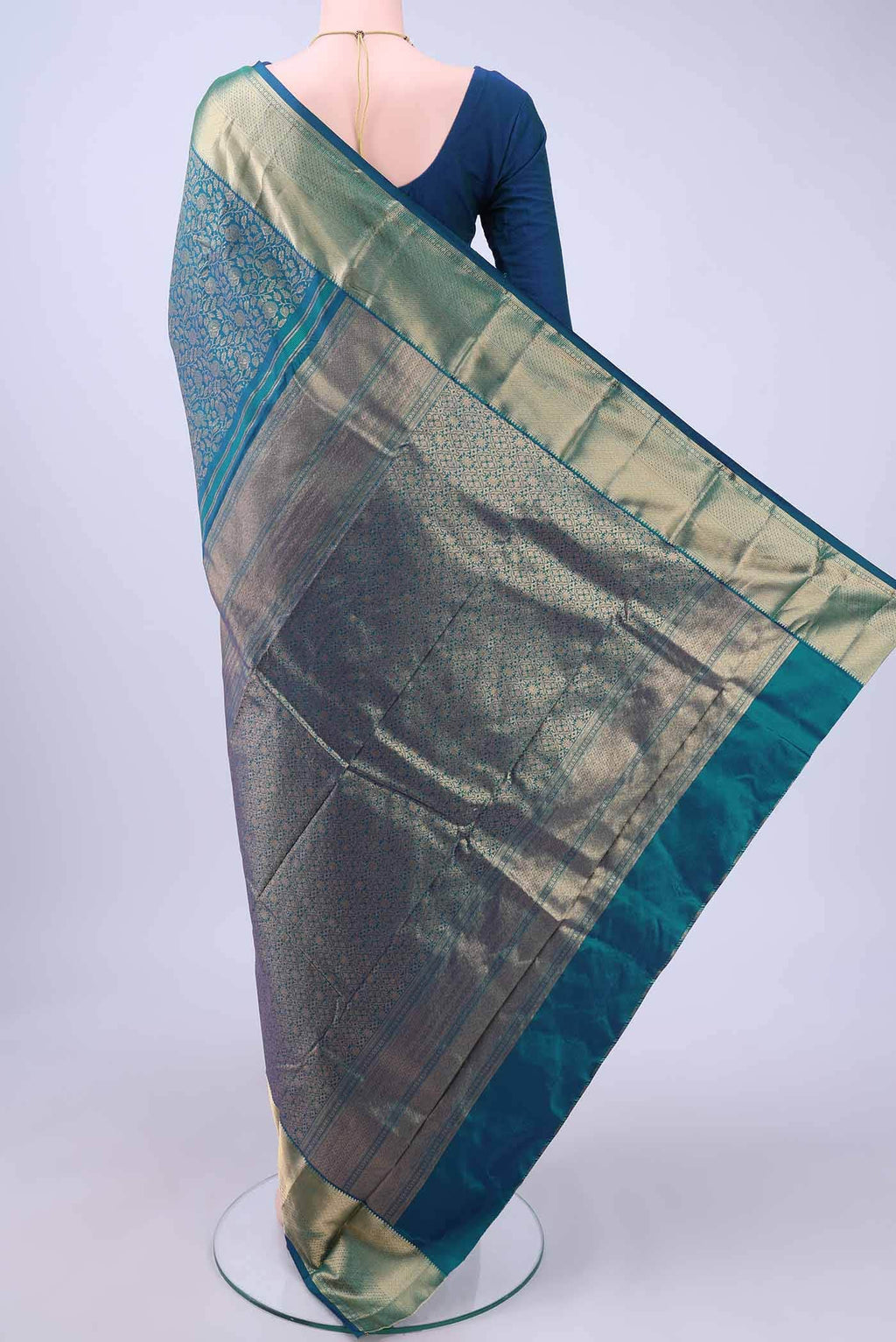 Blue Kanchipuram Silk Saree