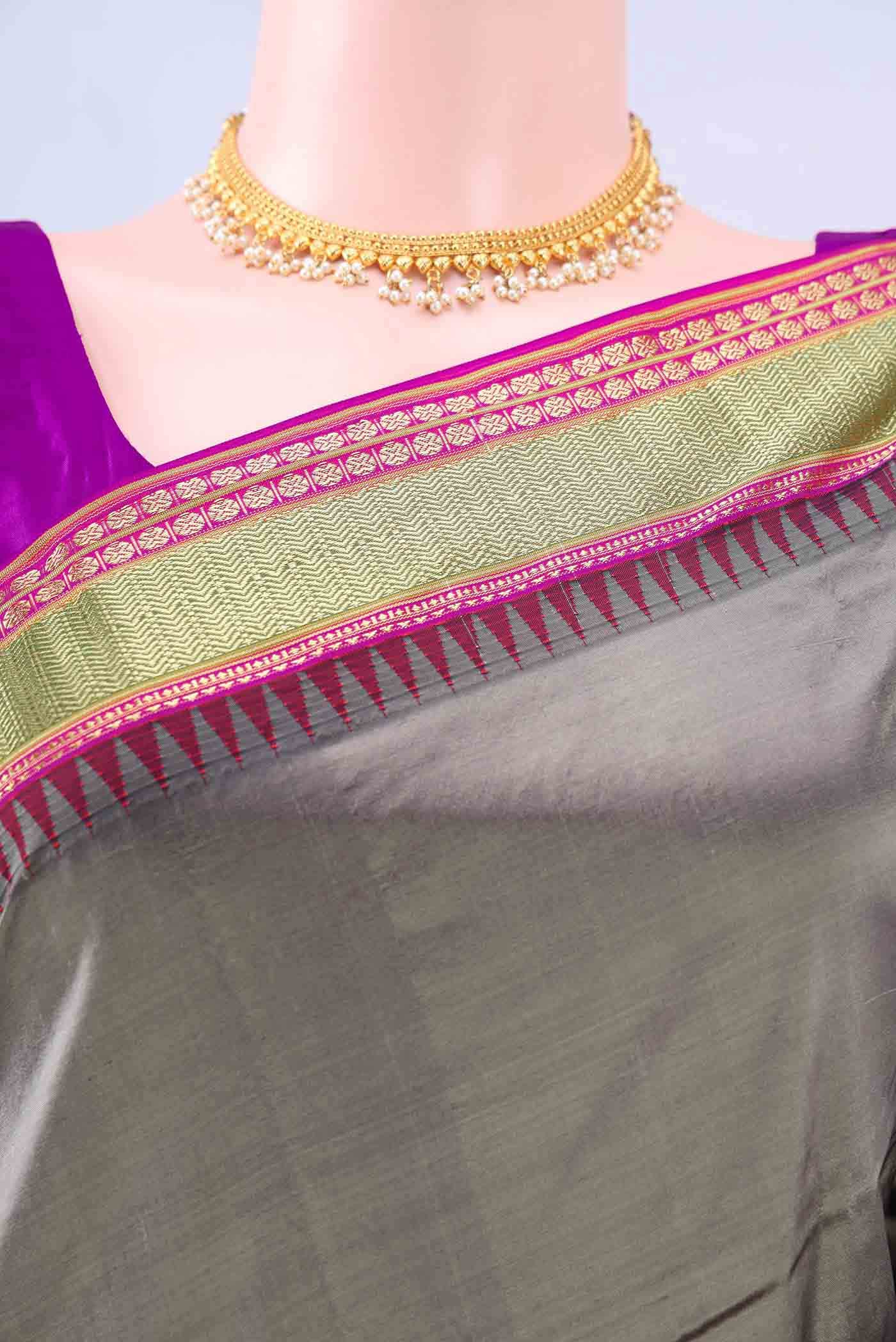 no Dual Tone Bangalore Silk - kadyal Saree