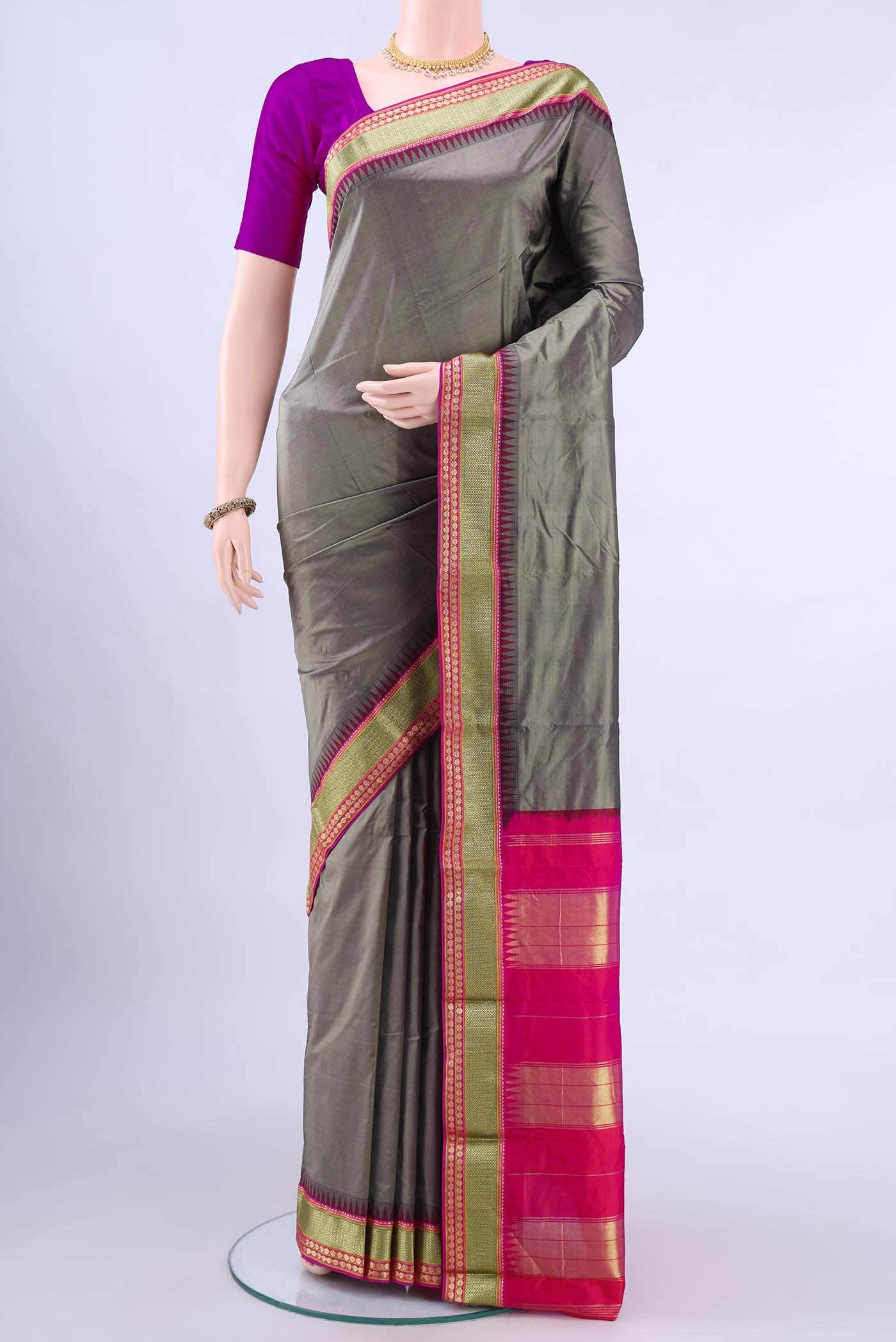 no Dual Tone Bangalore Silk - kadyal Saree