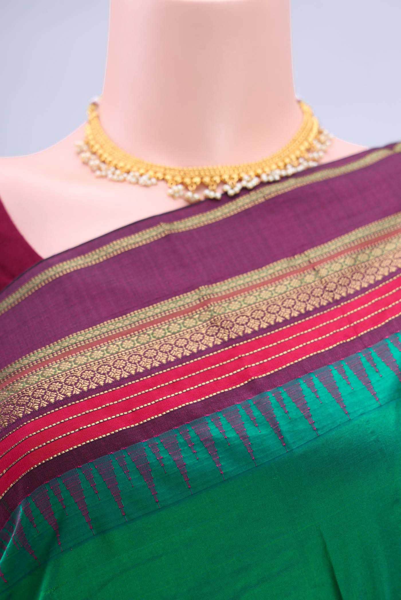 Green Bangalore Silk - kadyal Saree