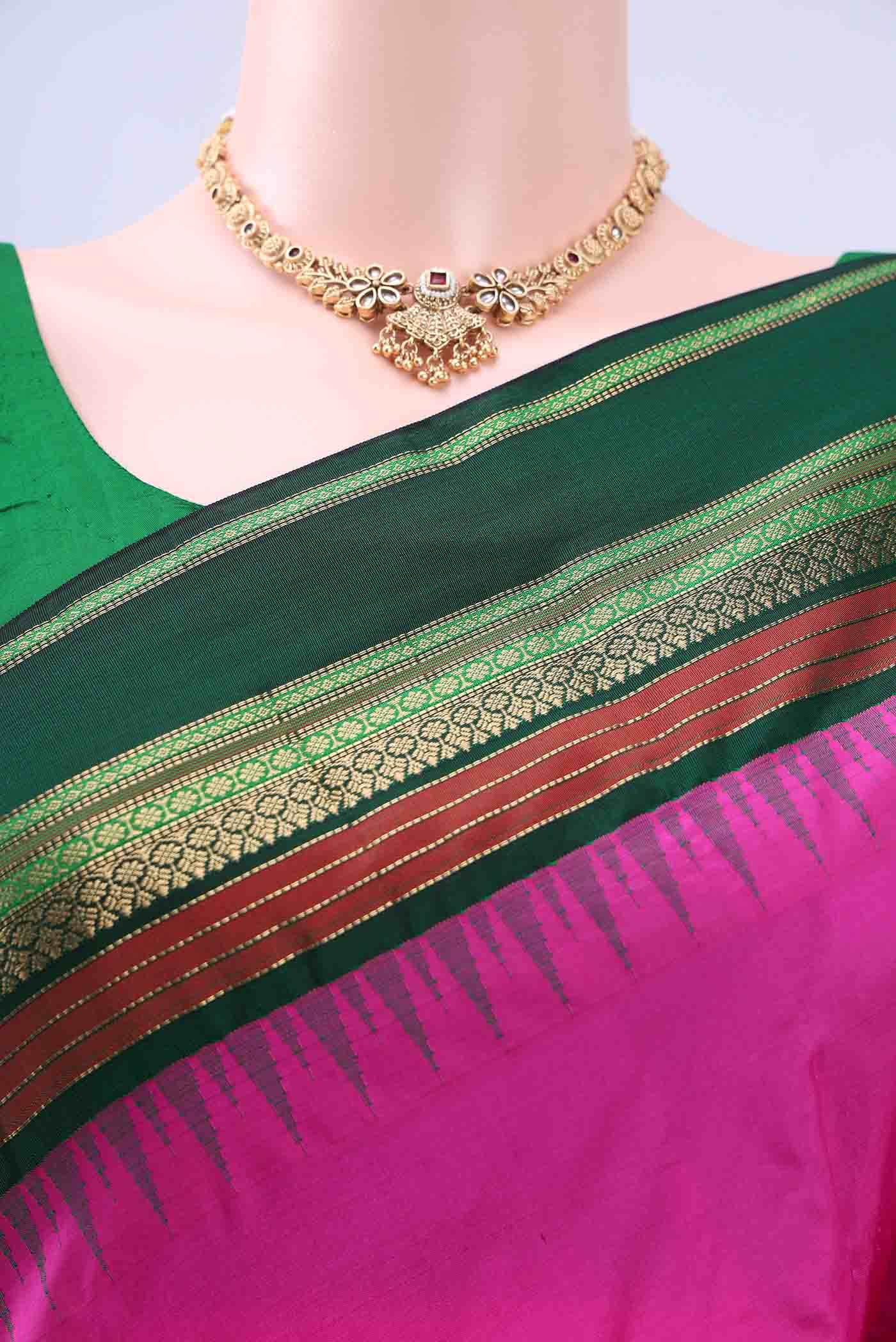 Rani Pink Bangalore Silk - kadyal Saree