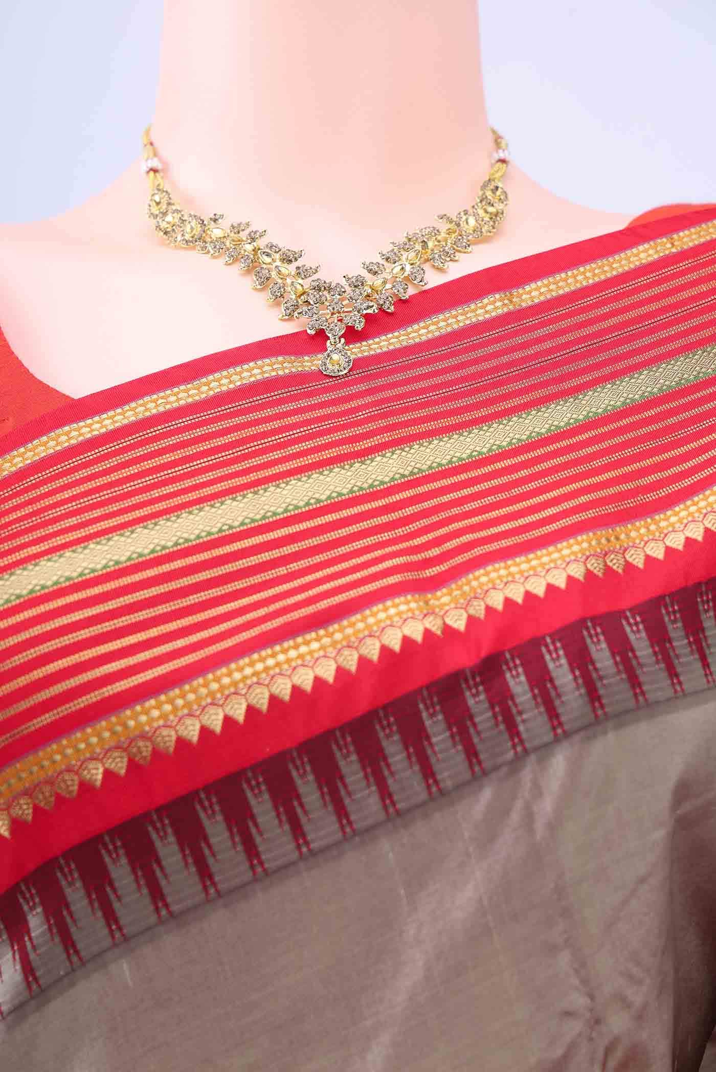 Brown Bangalore Silk - kadyal Saree