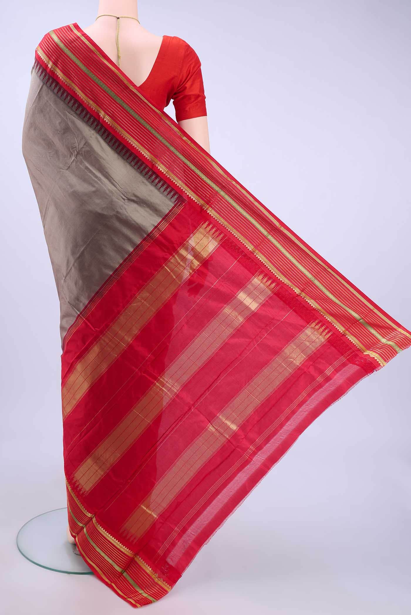 Brown Bangalore Silk - kadyal Saree