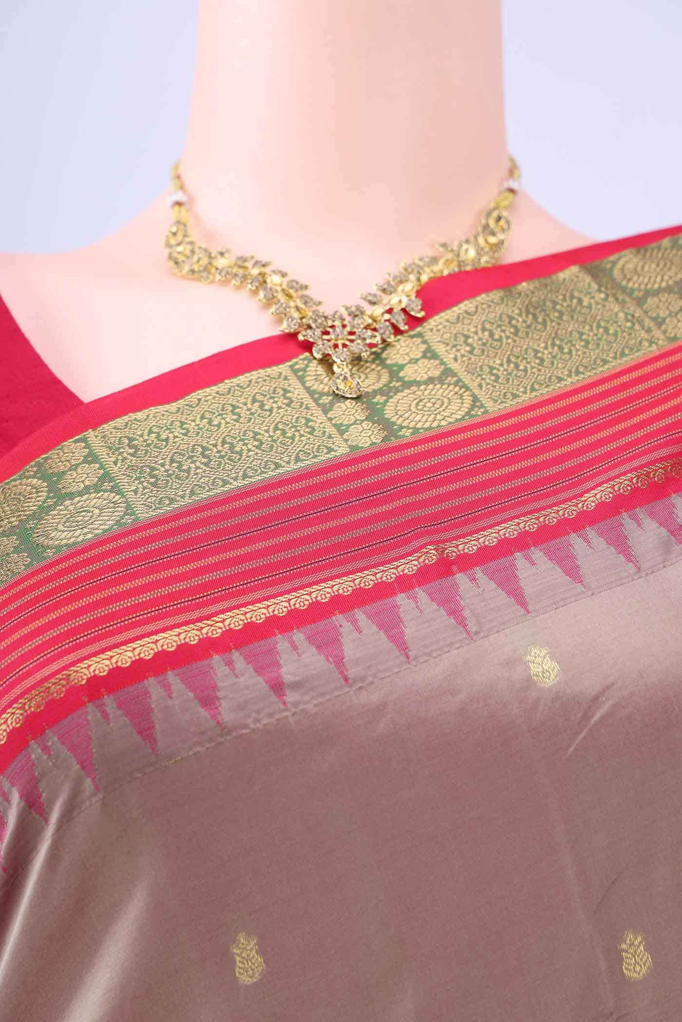 Brown Bangalore Silk - kadyal Saree