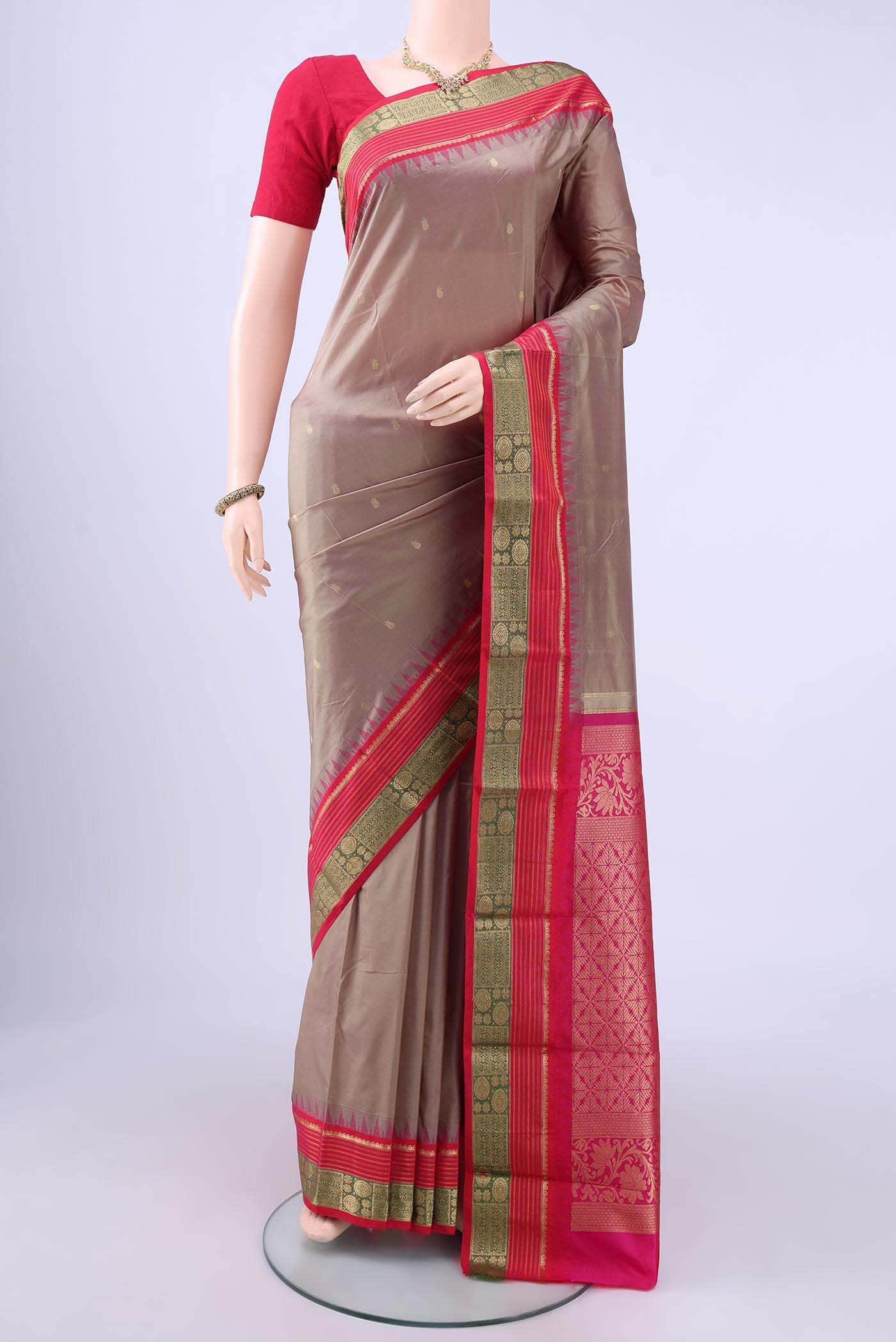 Brown Bangalore Silk - kadyal Saree