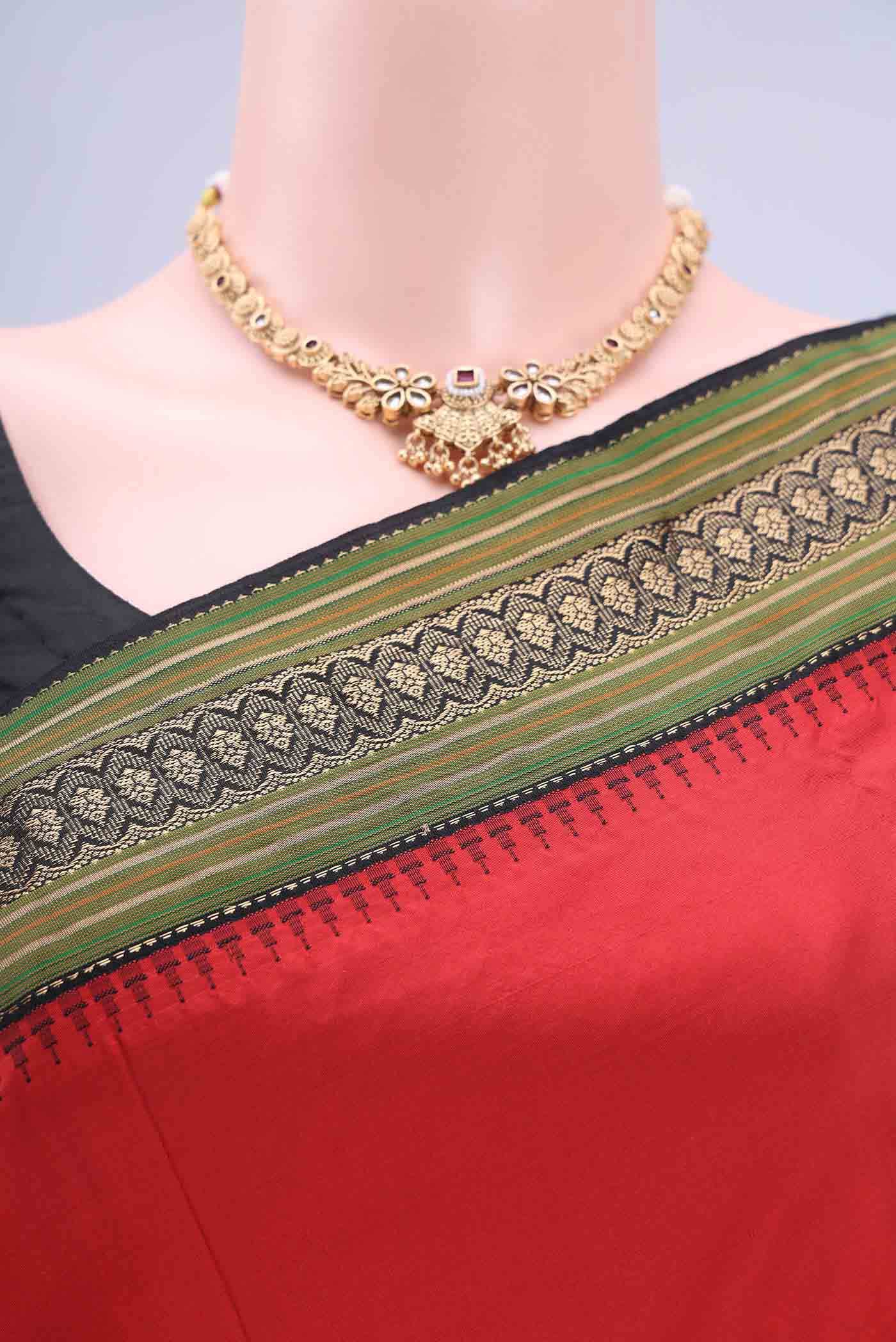 Red Bangalore Silk - kadyal Saree