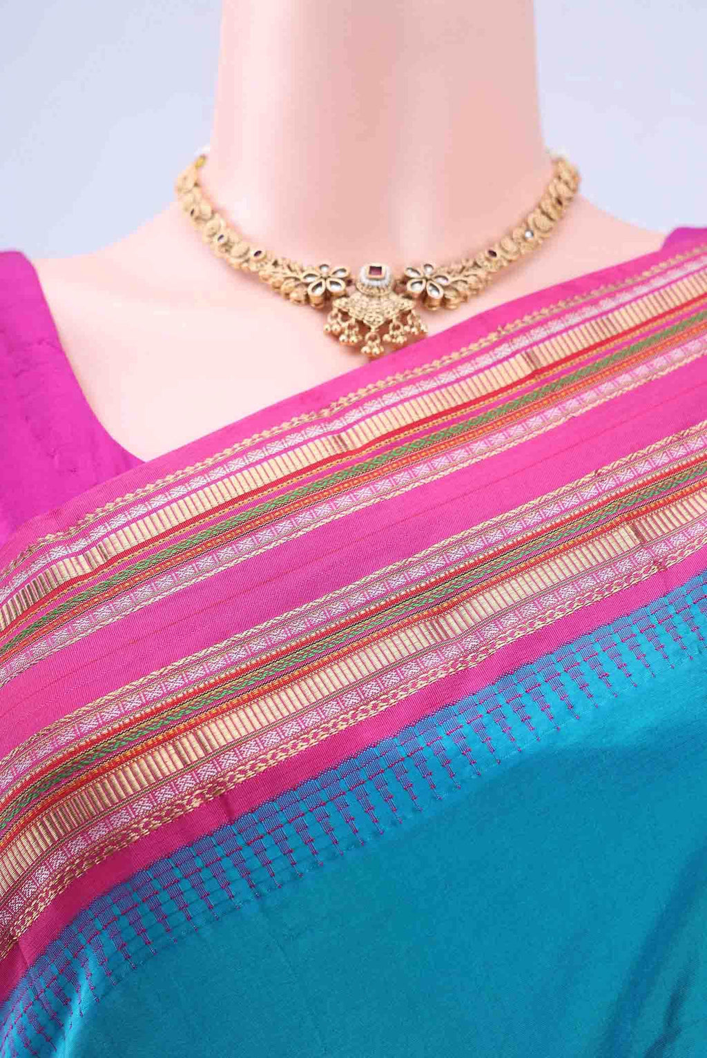 Electric Blue Bangalore Silk - kadyal Saree