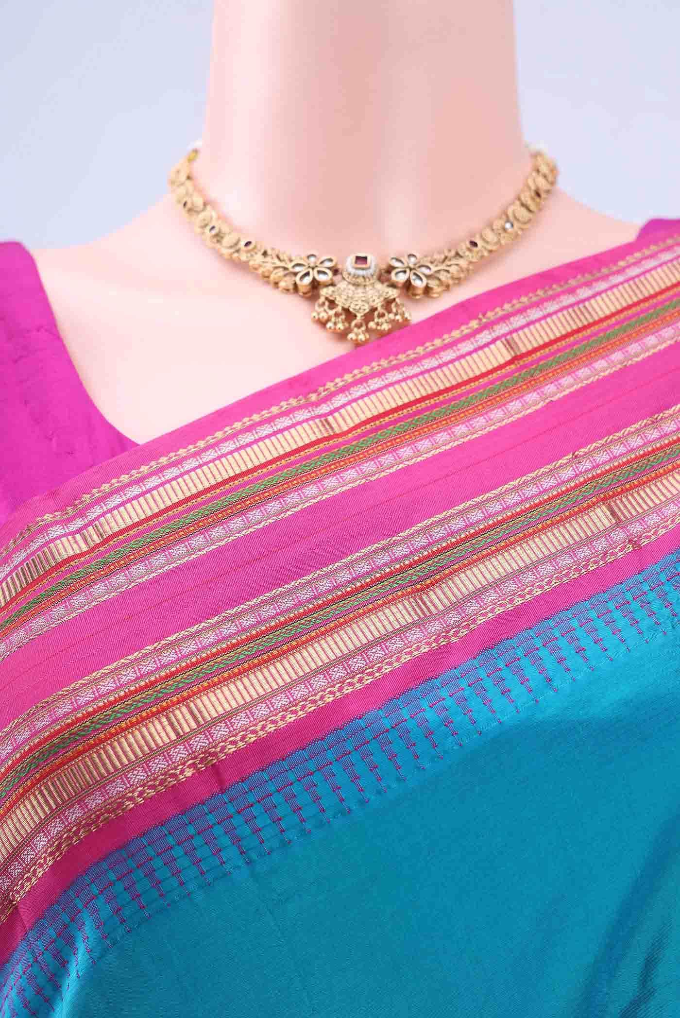 Electric Blue Bangalore Silk - kadyal Saree
