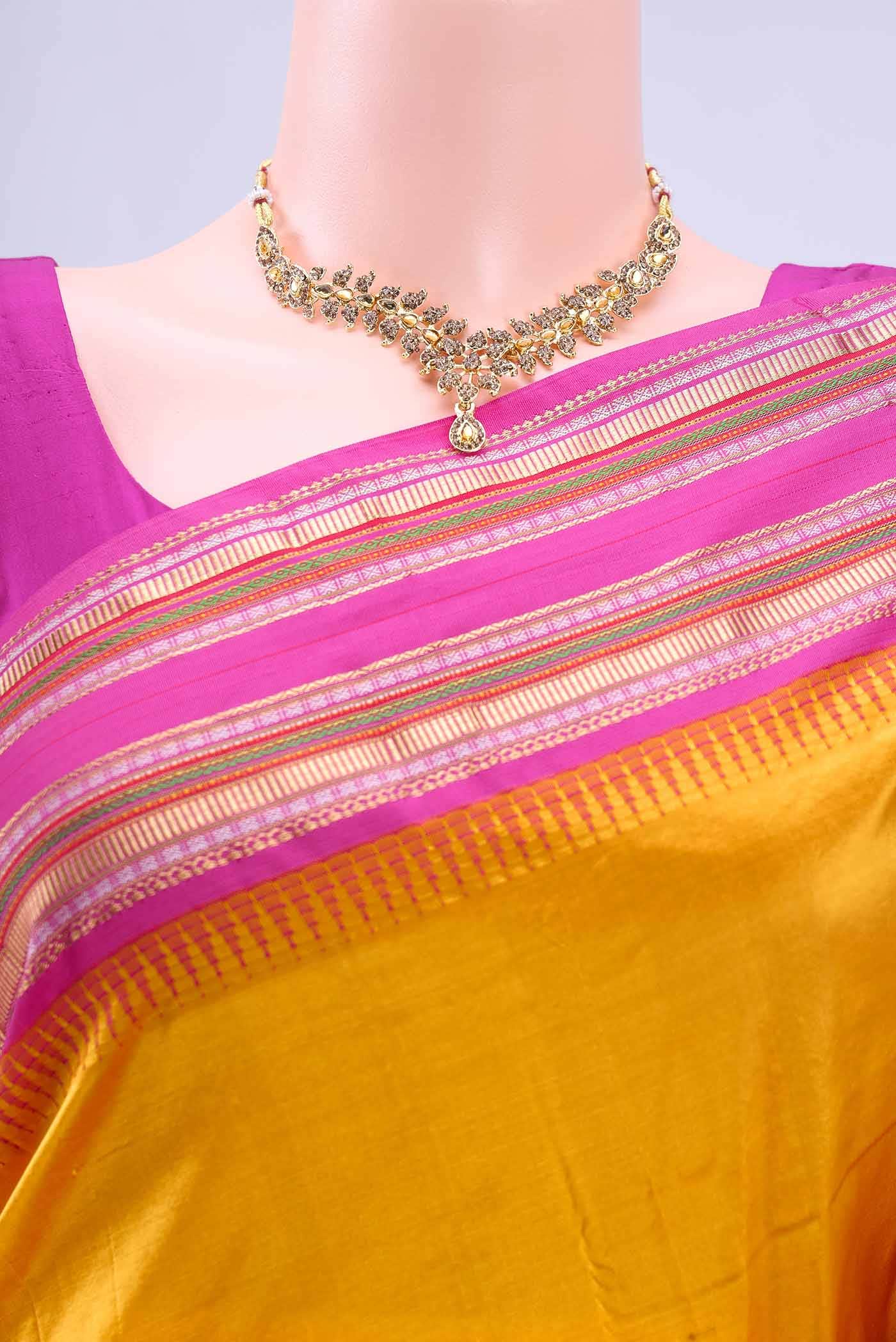 Pure Silk Pure Zari Mustard Bangalore - kadyal Saree