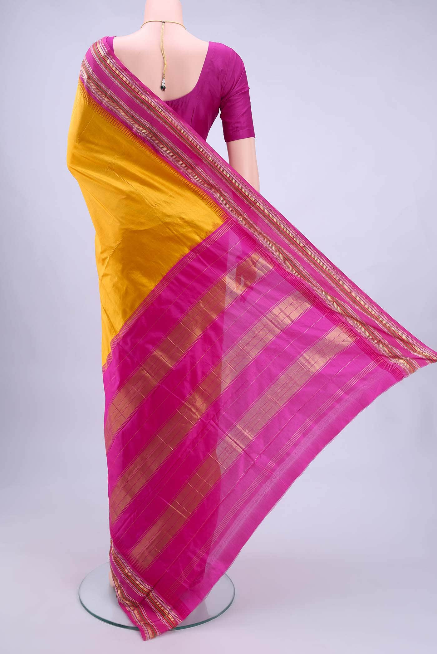 Pure Silk Pure Zari Mustard Bangalore - kadyal Saree