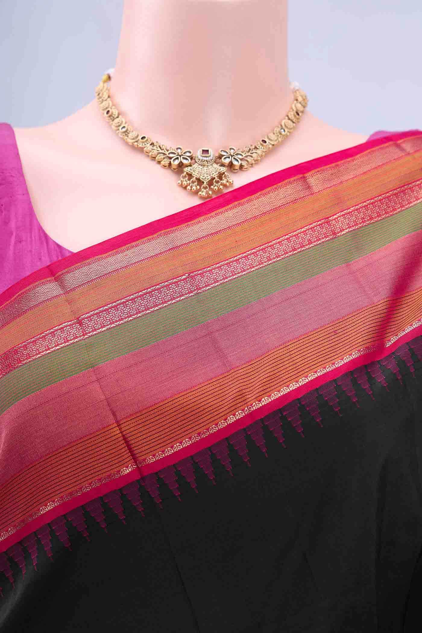 Black Bangalore Silk - kadyal Saree