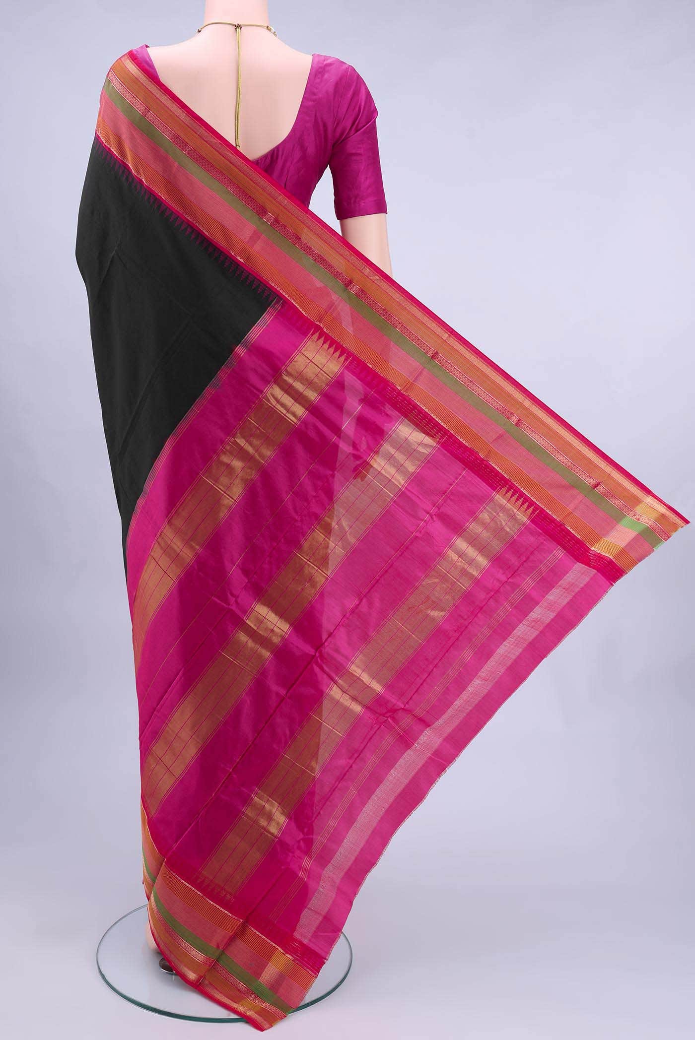 Black Bangalore Silk - kadyal Saree