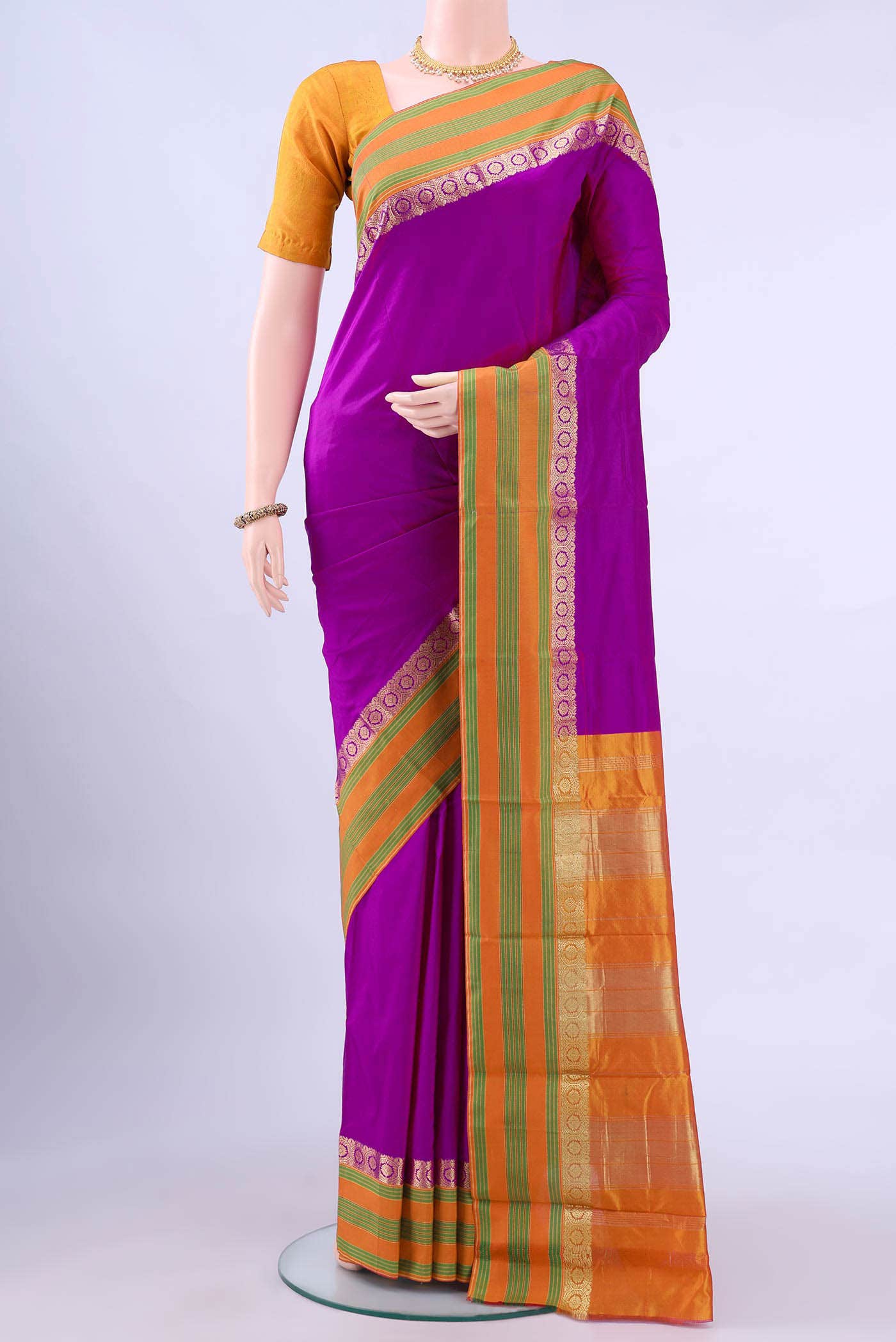 no Dual Tone Bangalore Silk - kadyal Saree