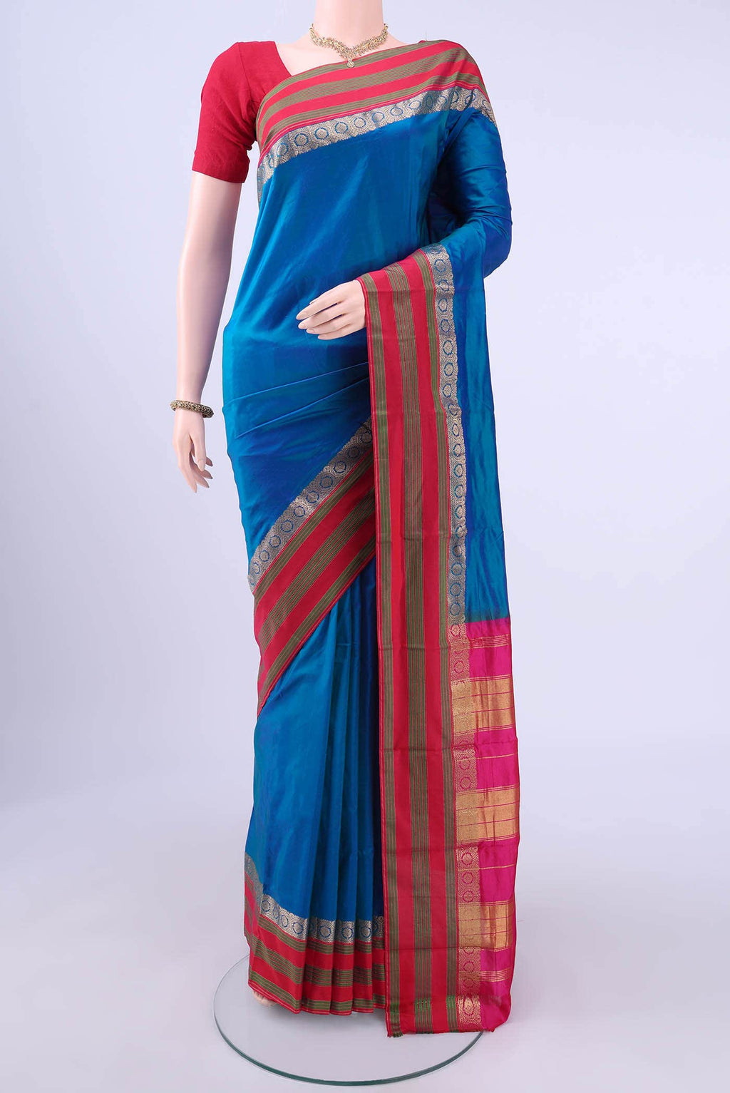 Royal Blue Bangalore Silk - kadyal Saree