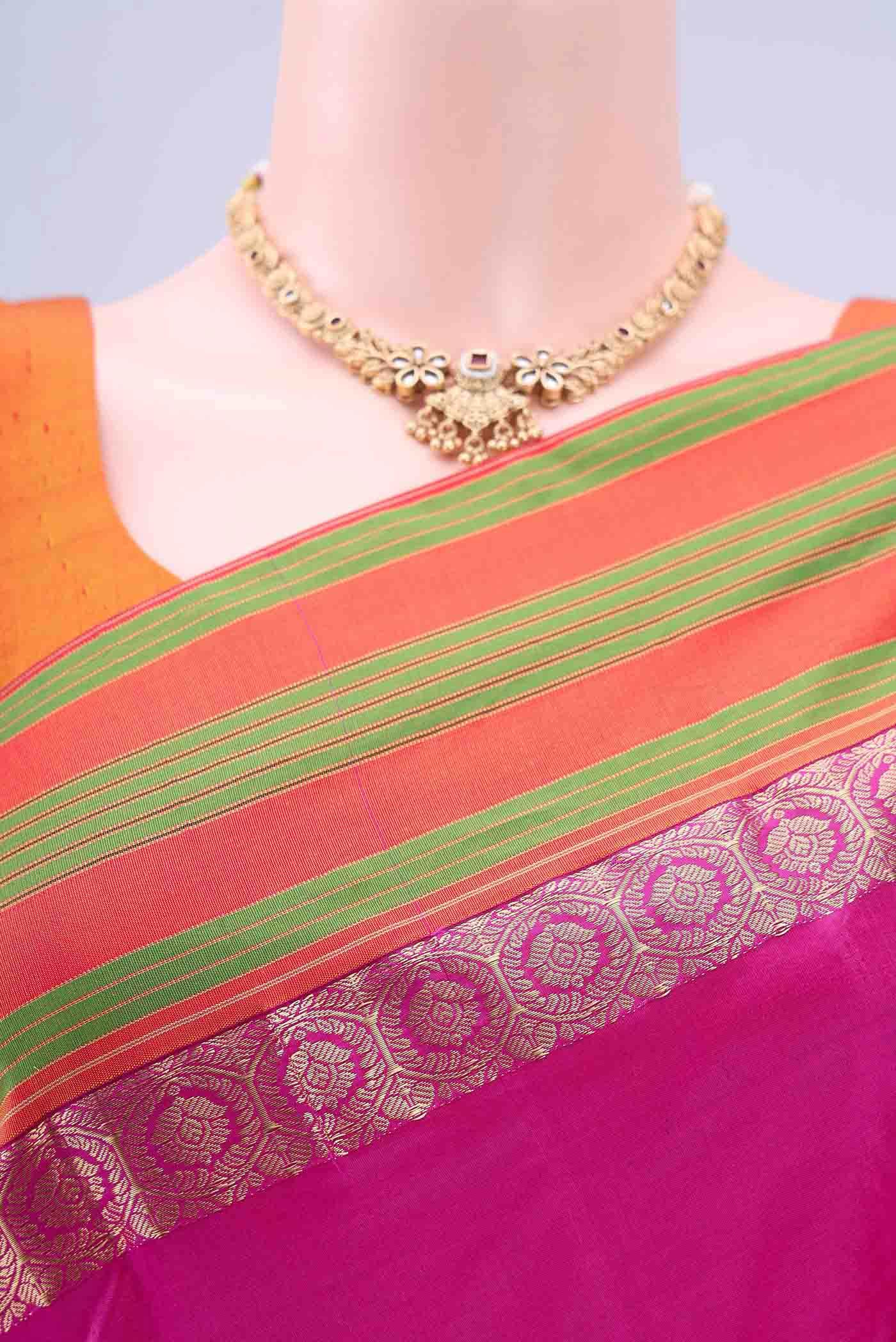Rani Pink Bangalore Silk - kadyal Saree