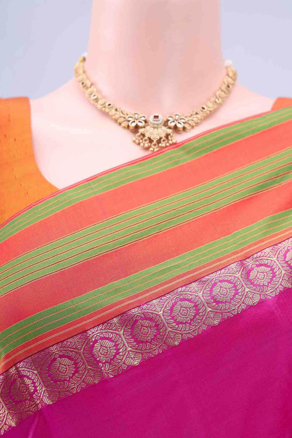 Rani Pink Bangalore Silk - kadyal Saree