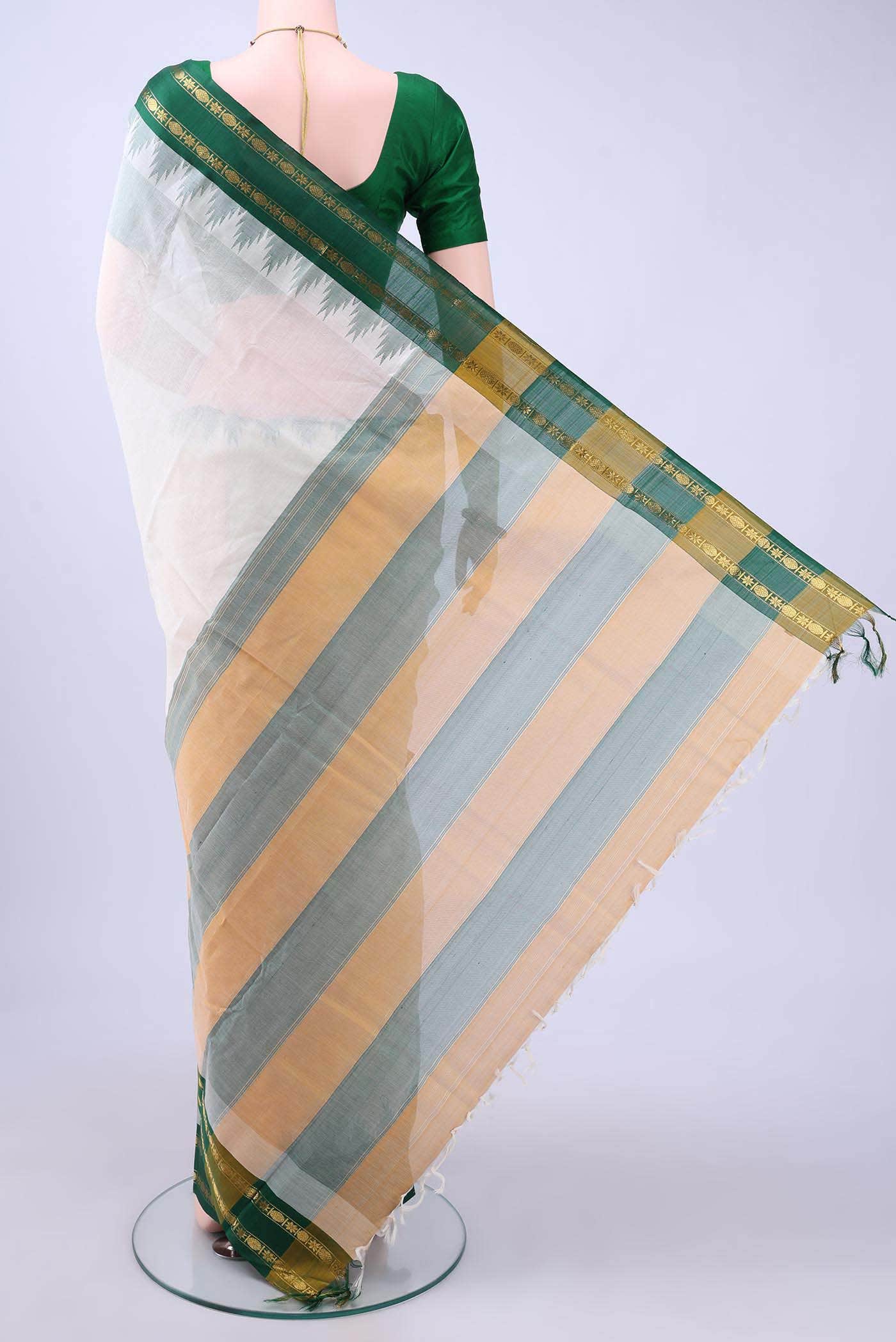 Off White Kanchi Cotton Saree