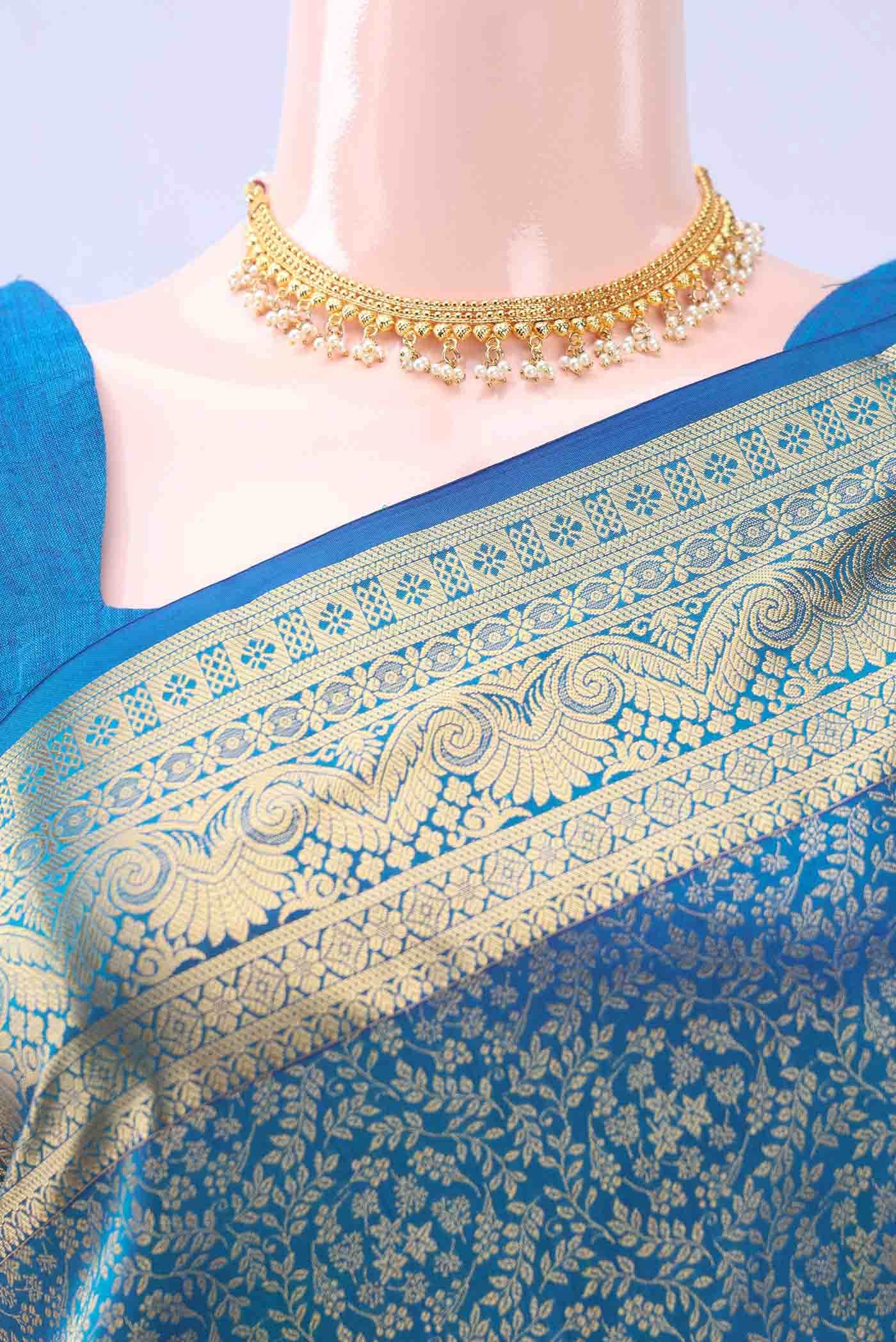 Blue Bangalore Silk Saree