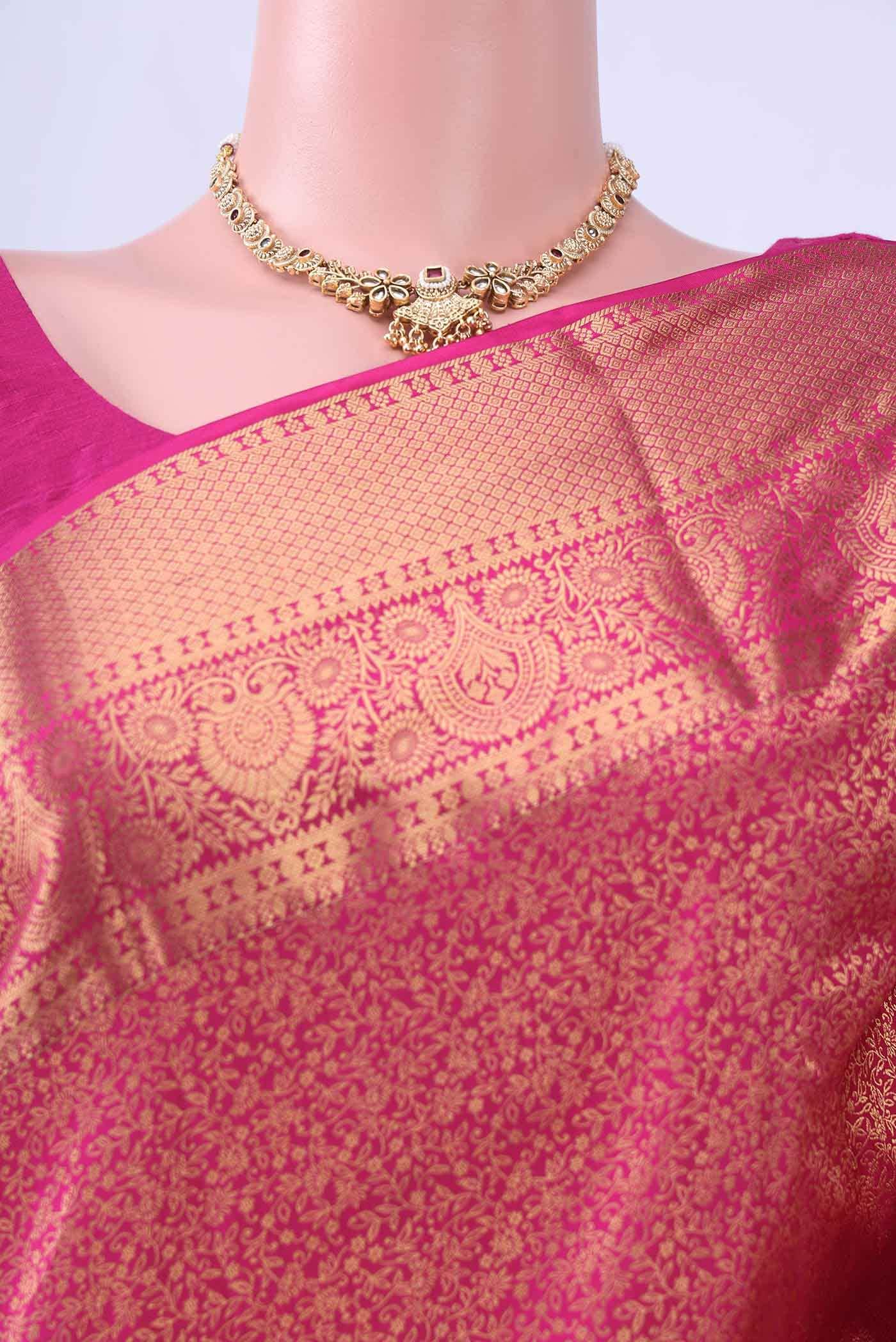 Rani Pink Bangalore Silk Saree